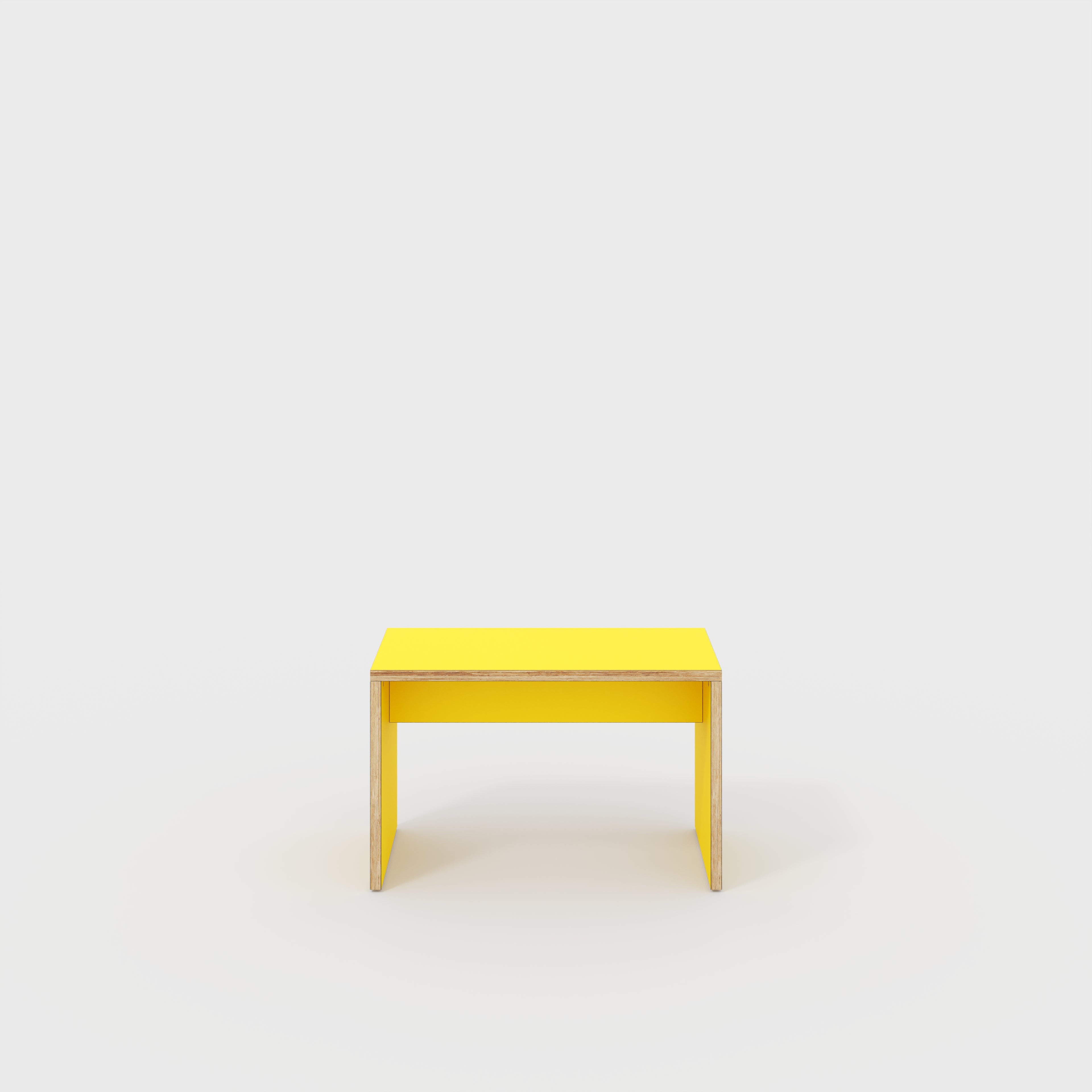 Kids Desk with Solid Sides - Formica Chrome Yellow - 800(w) x 400(d) x 500(h)