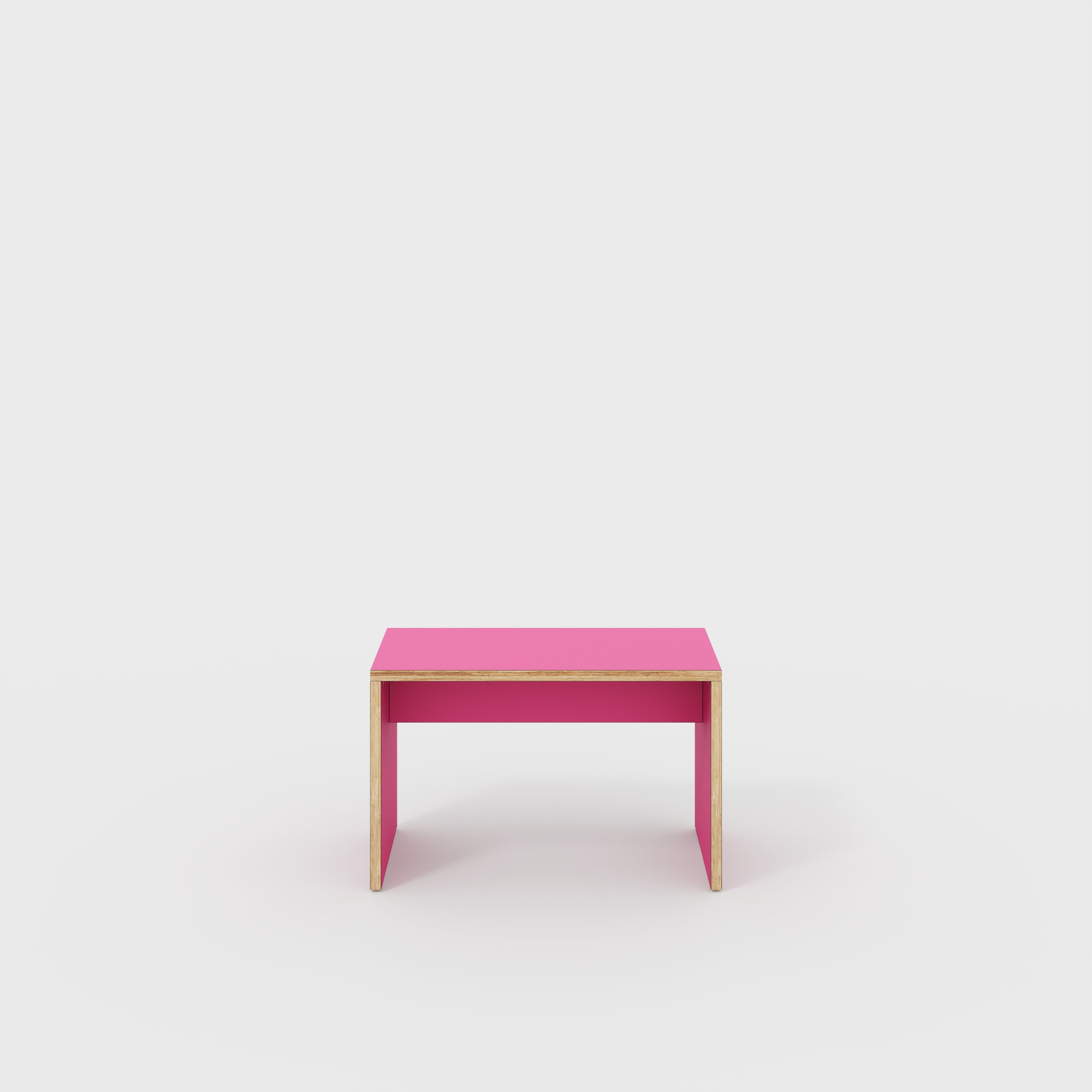 Plywood Kids Desk with Solid Sides - Formica Juicy Pink - 800(w) x 400(d) x 500(h)