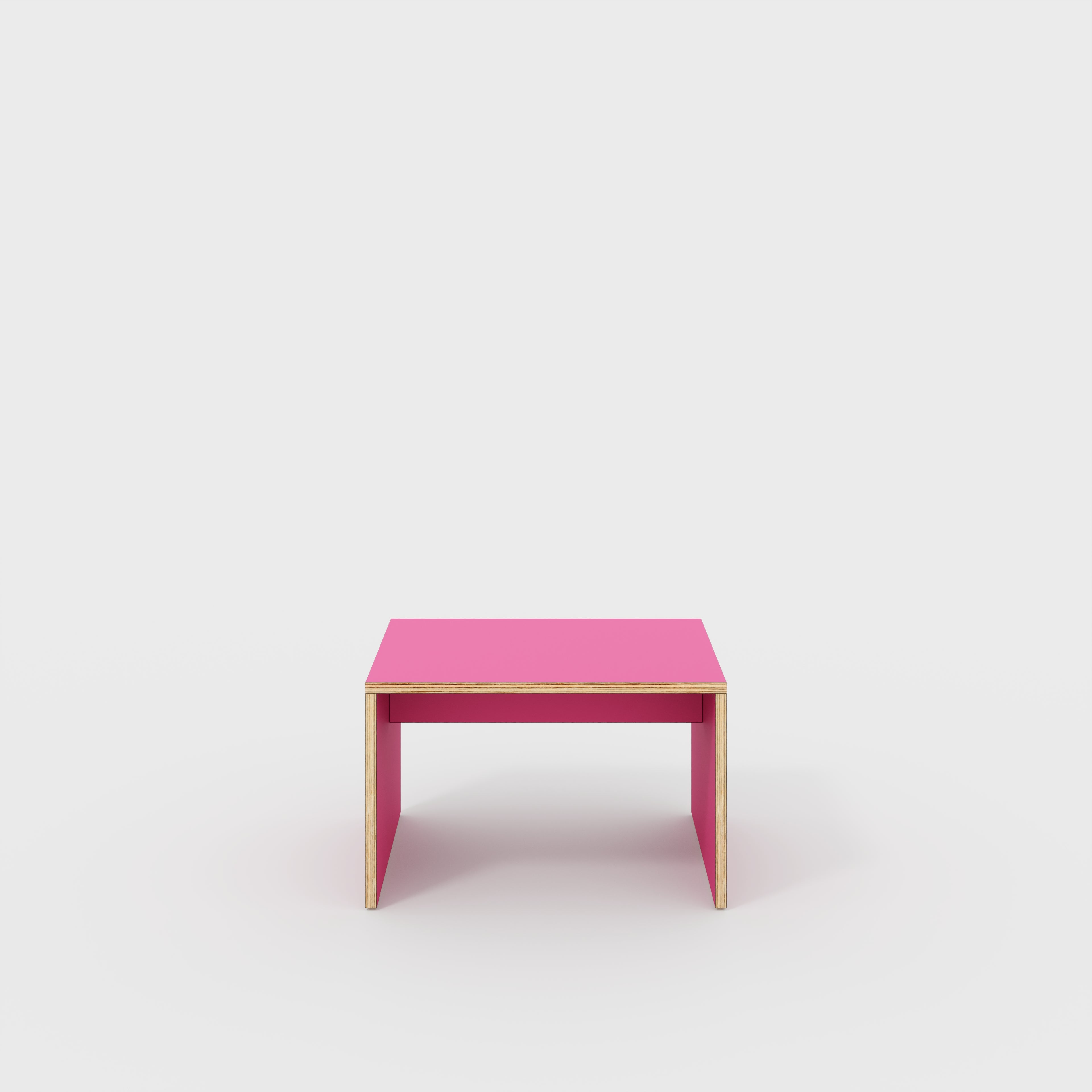 Kids Table with Solid Sides - Formica Juicy Pink - 800(w) x 600(d) x 500(h)