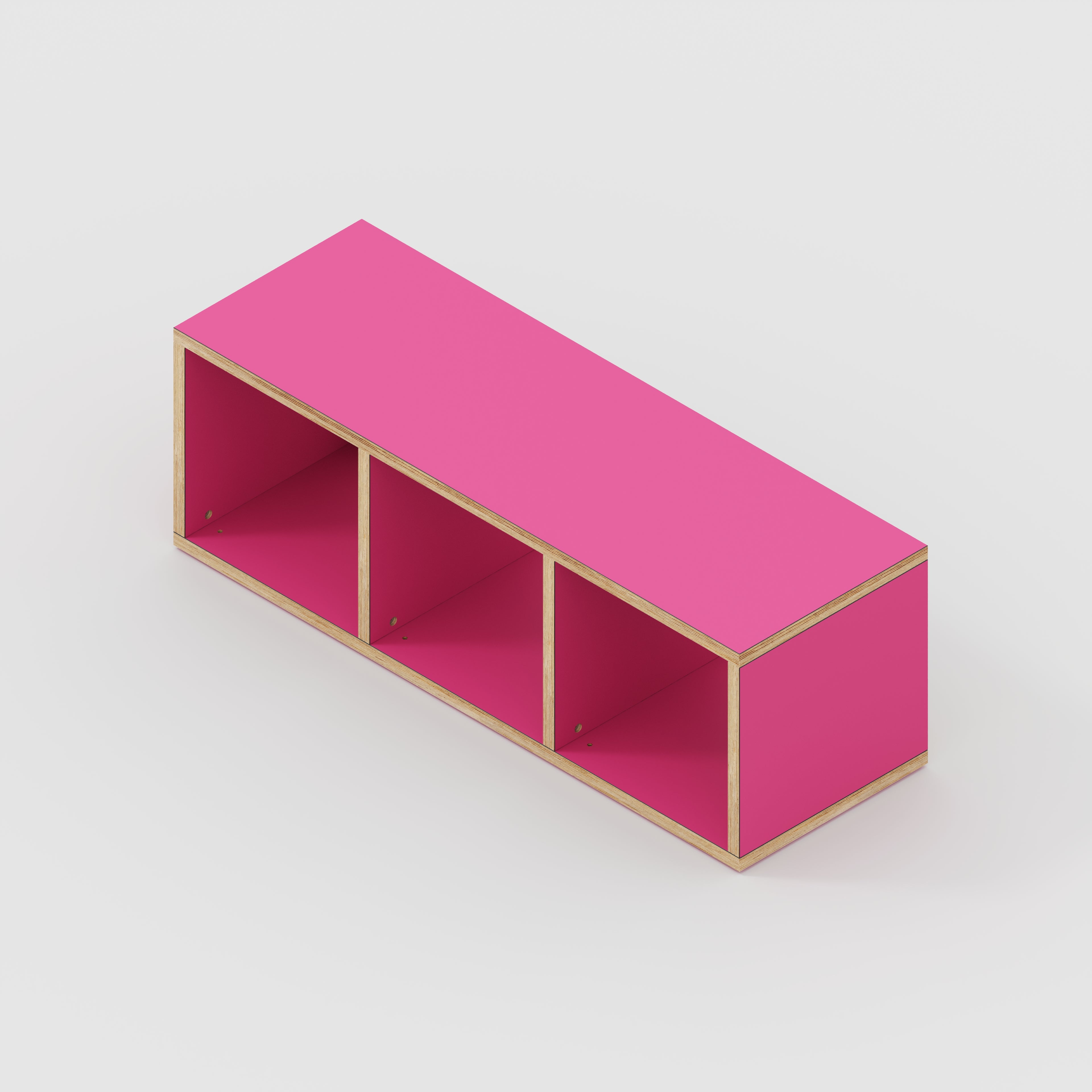 Plywood Open Shelves - Formica Juicy Pink - 1200(w) x 400(d) x 400(h)