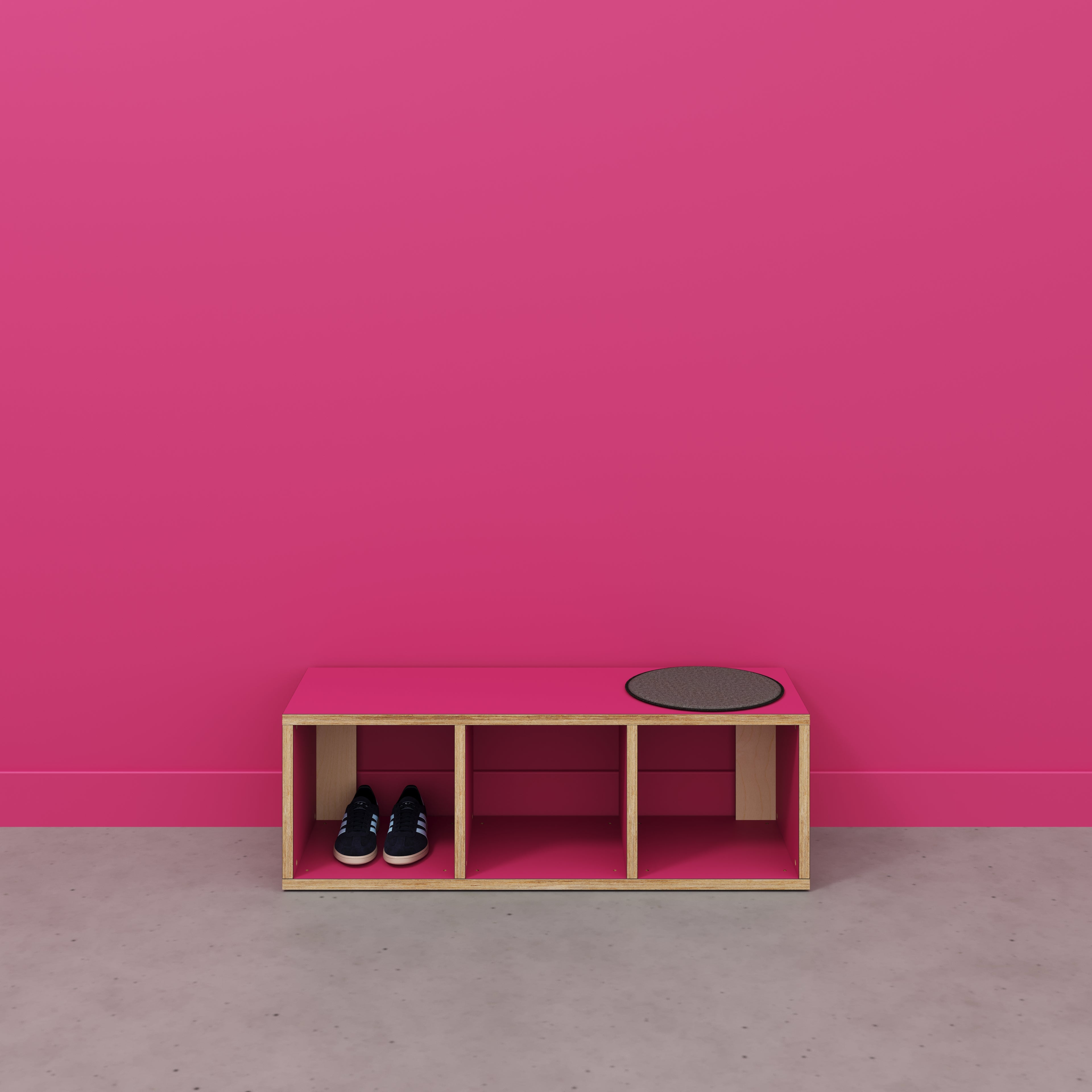 Plywood Open Shelves - Formica Juicy Pink - 1200(w) x 400(d) x 400(h)
