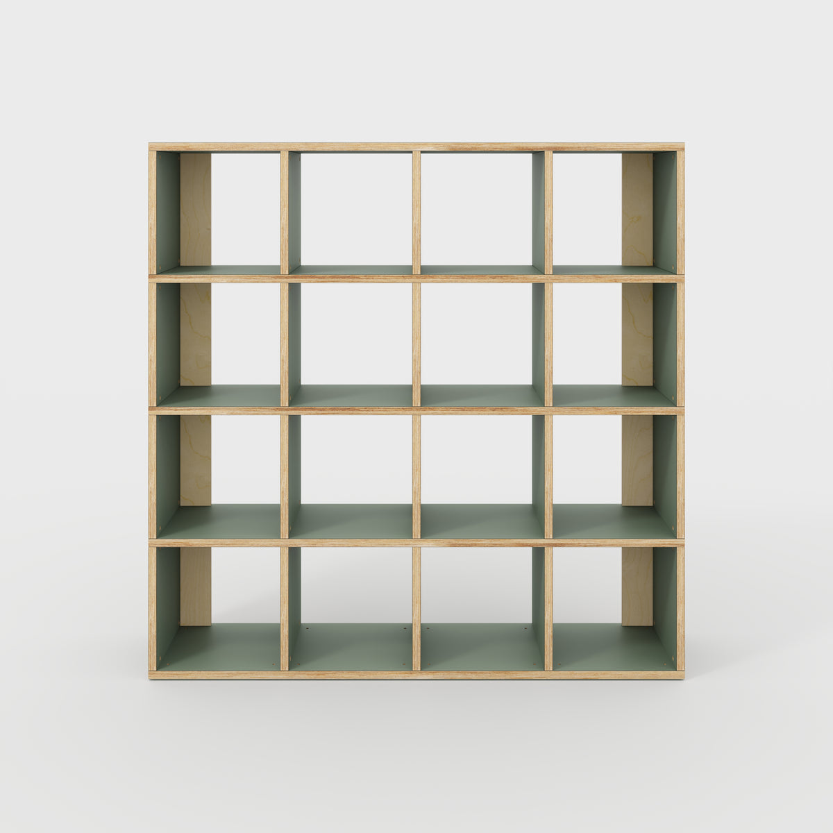 Plywood Open Shelves - Formica Green Slate - 1600(w) x 400(d) x 1600(h
