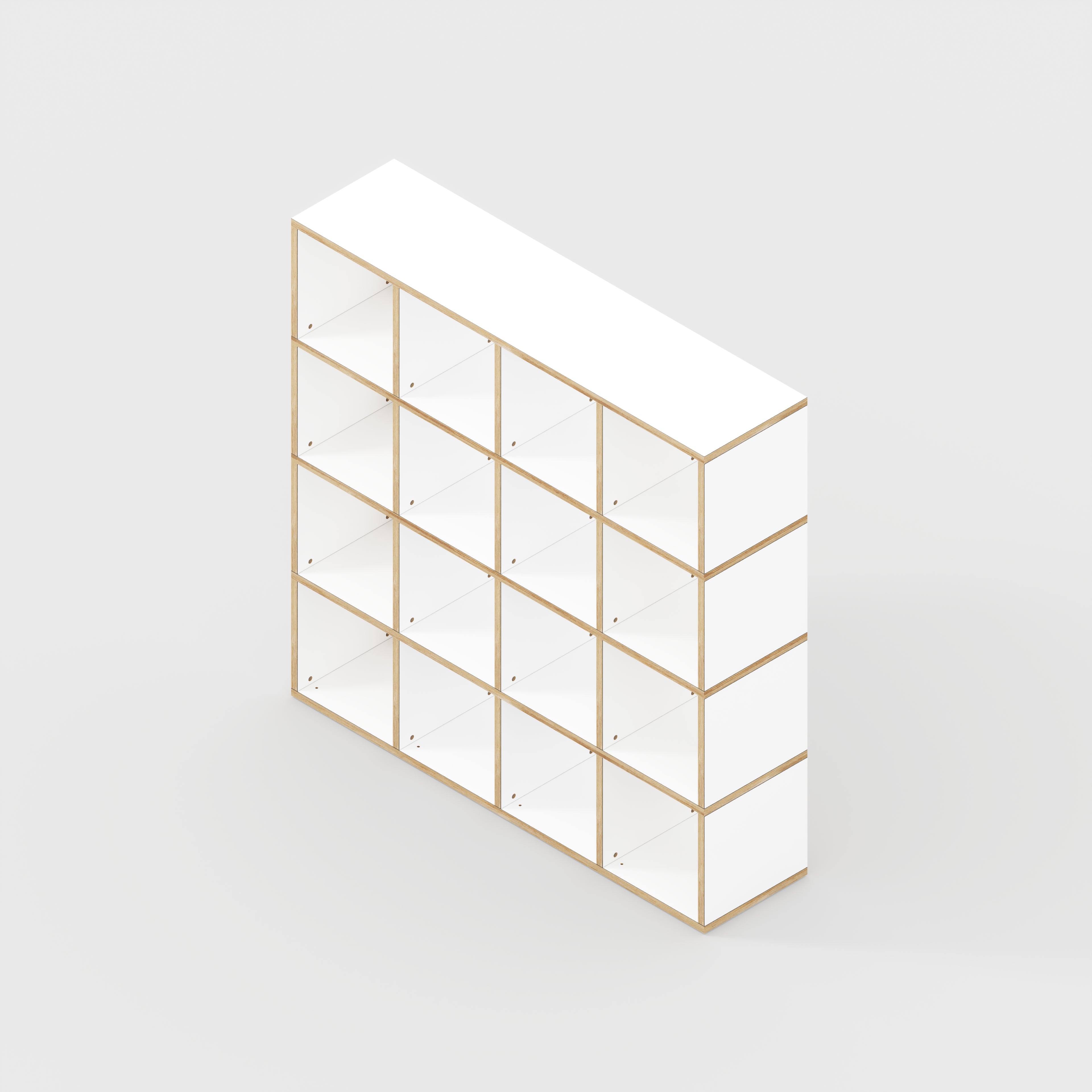 Plywood Open Shelves - Formica White - 1600(w) x 400(d) x 1600(h)