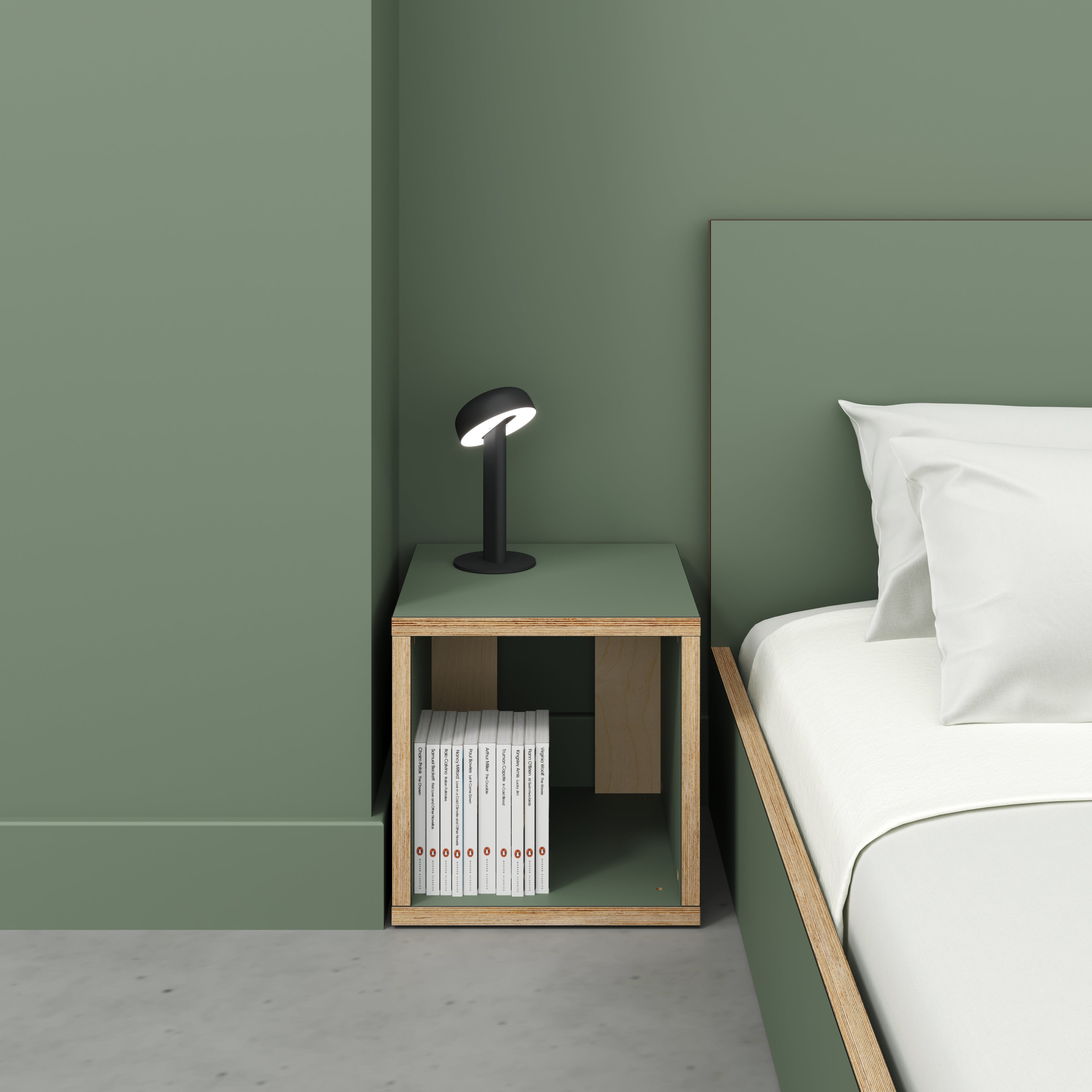 Plywood Open Shelves - Formica Green Slate - 400(w) x 400(d) x 400(h)