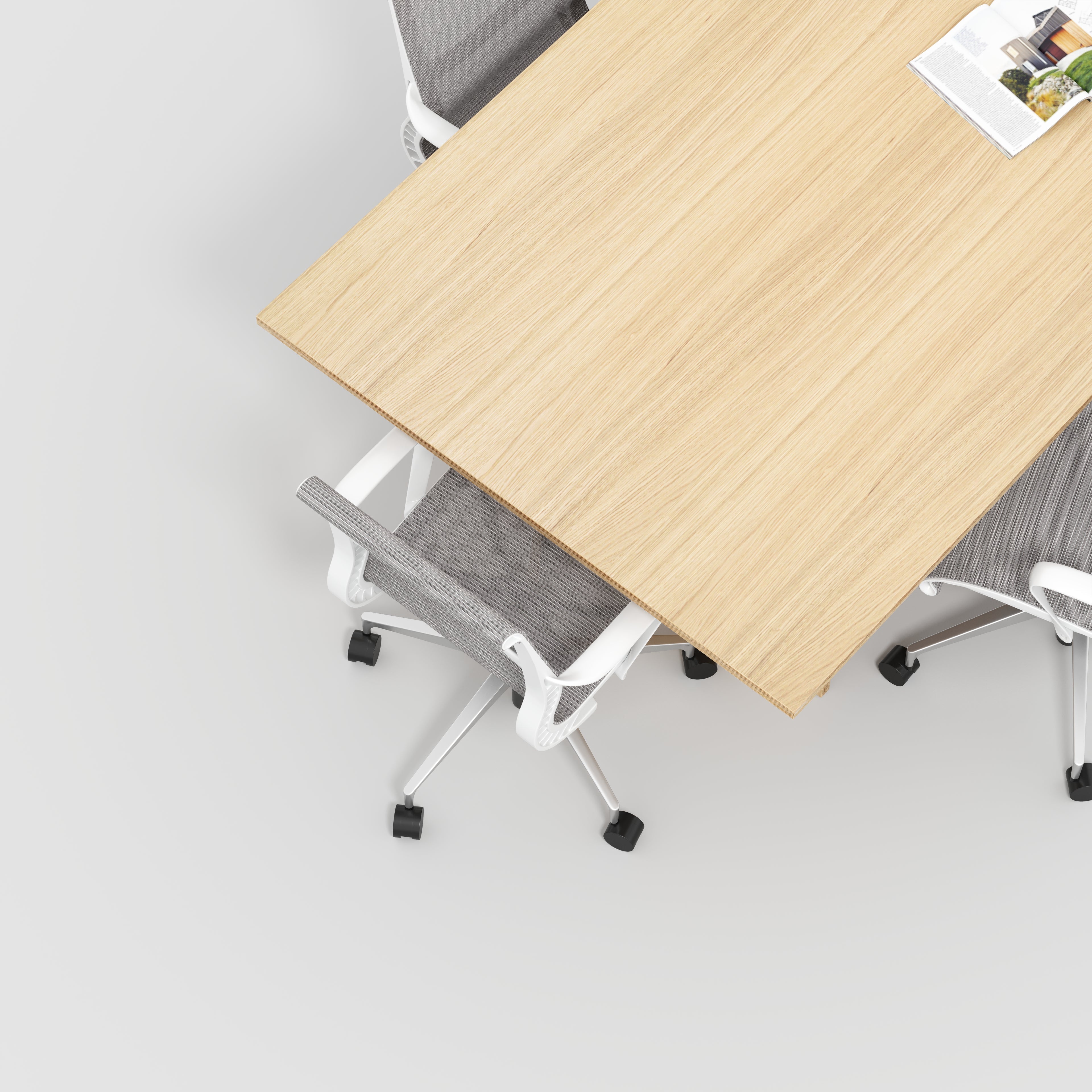 Plywood Platform Table - Plywood Oak - 4000(w) x 1000(d) x 750(h)