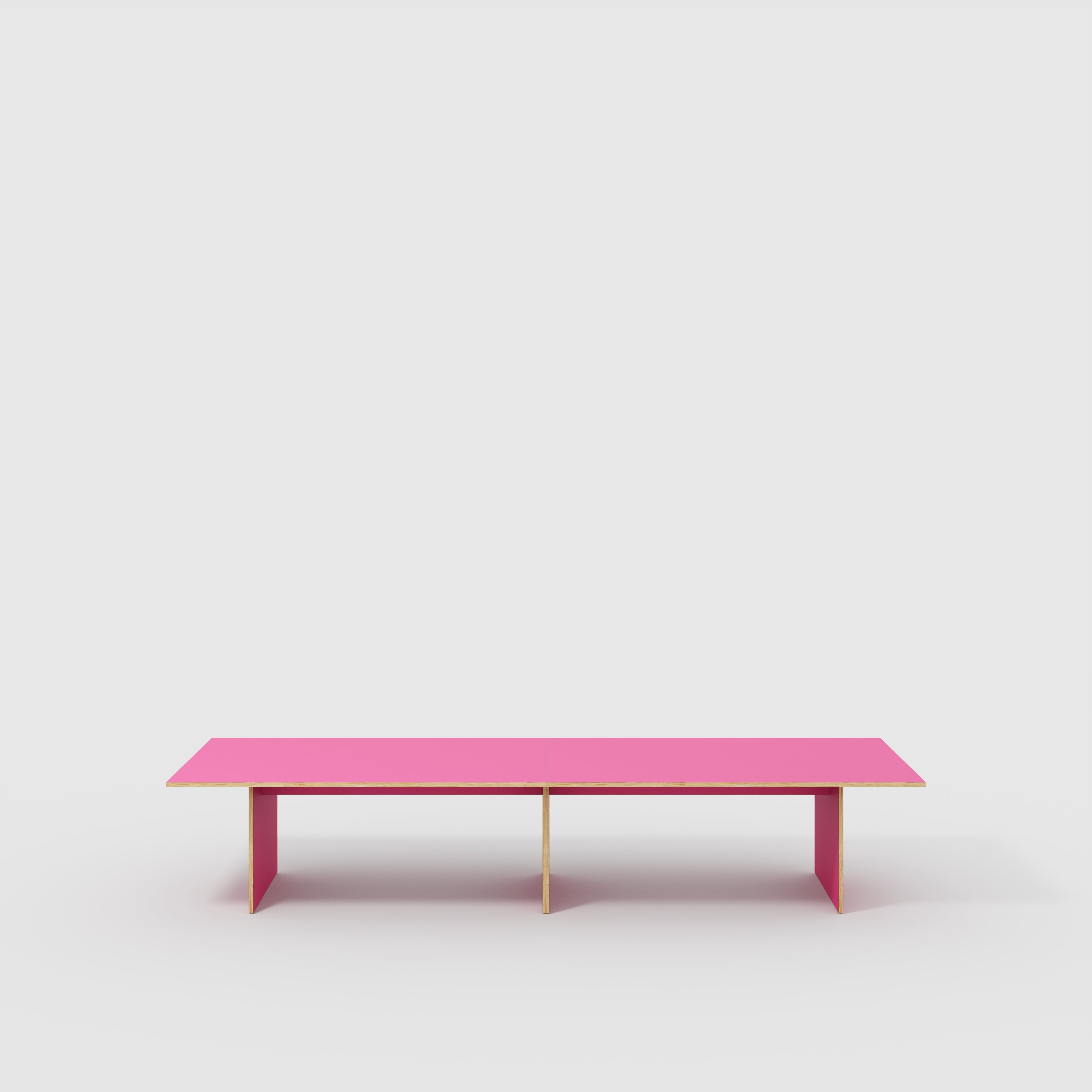 Platform Table - Formica Juicy Pink - 4000(w) x 1000(d) x 750(h)