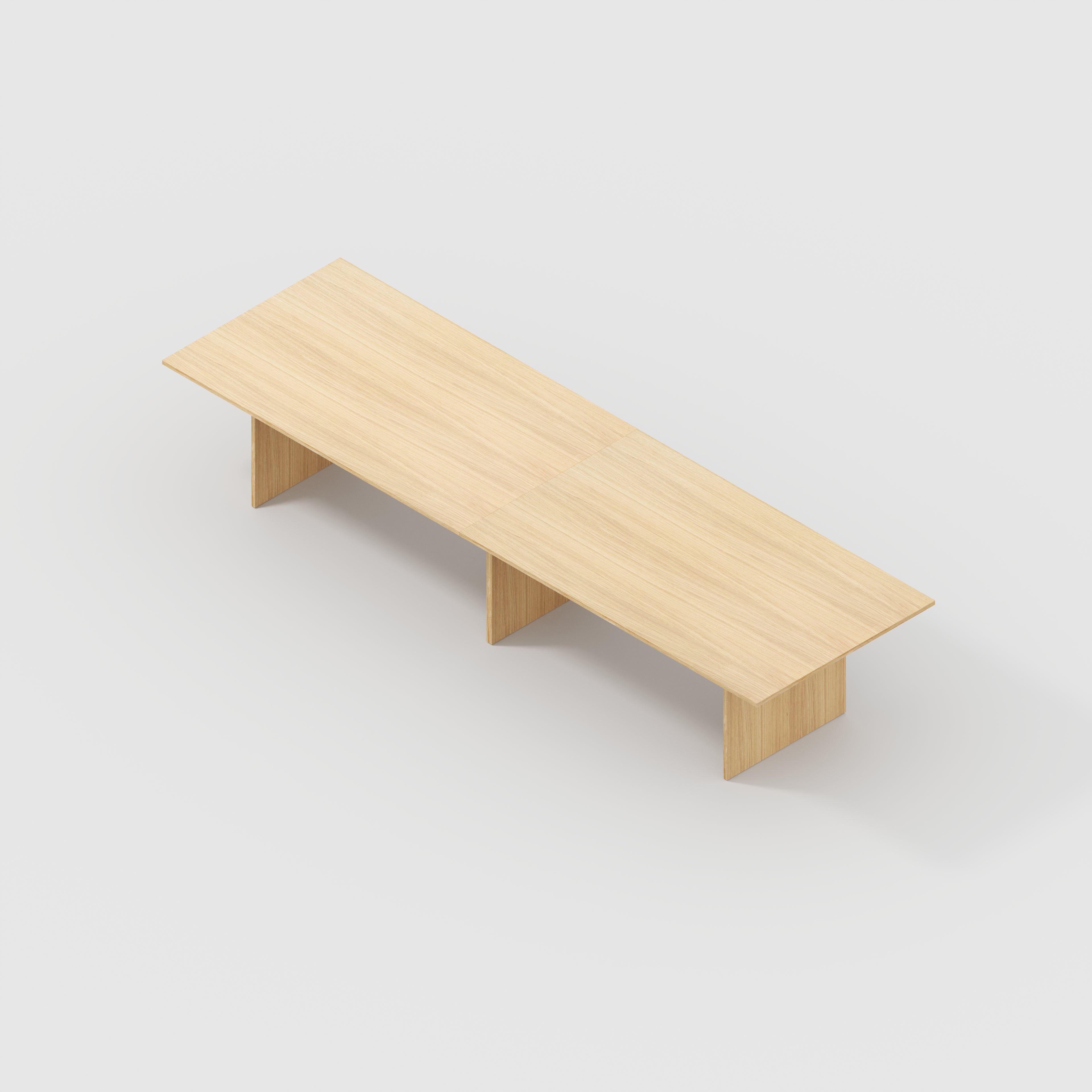 Plywood Platform Table - Plywood Oak - 4000(w) x 1000(d) x 750(h)