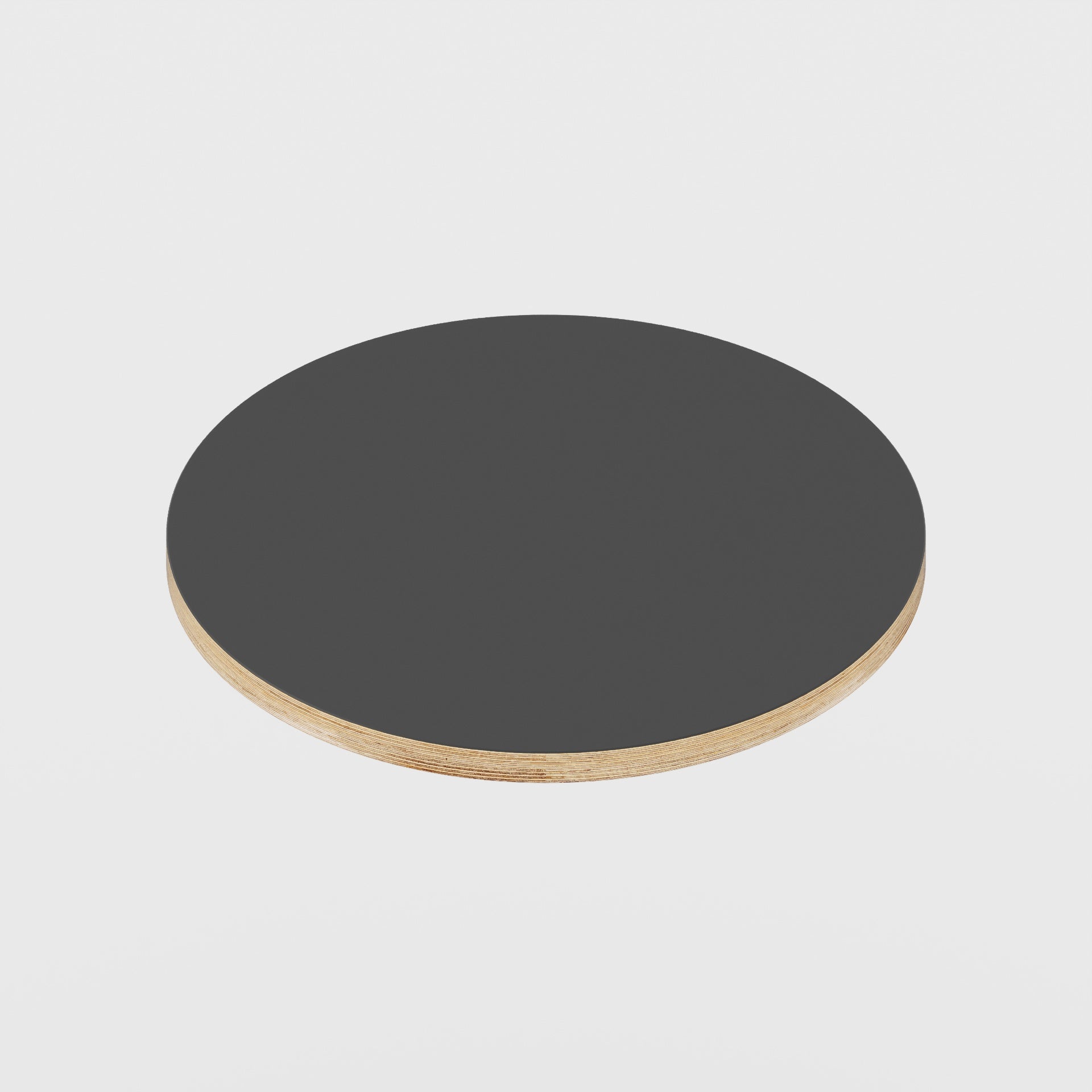 Plywood Round Tabletop - Formica Graphite - 500(dia) - 24mm