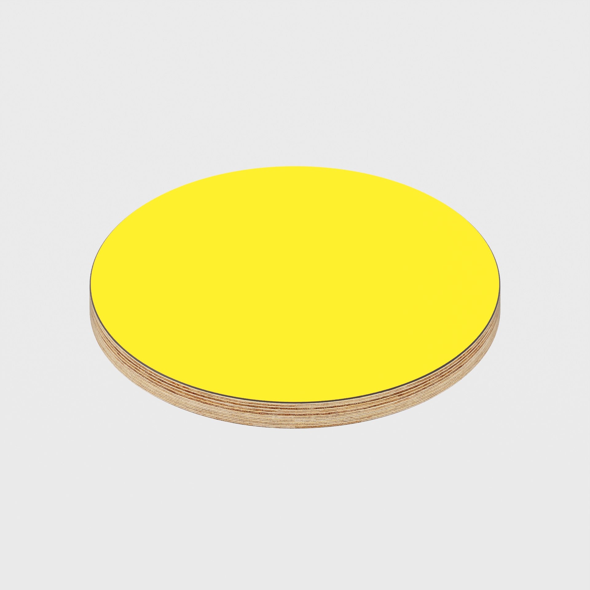 Plywood Stooltop - Formica Chrome Yellow - 320mm(d) - 24mm
