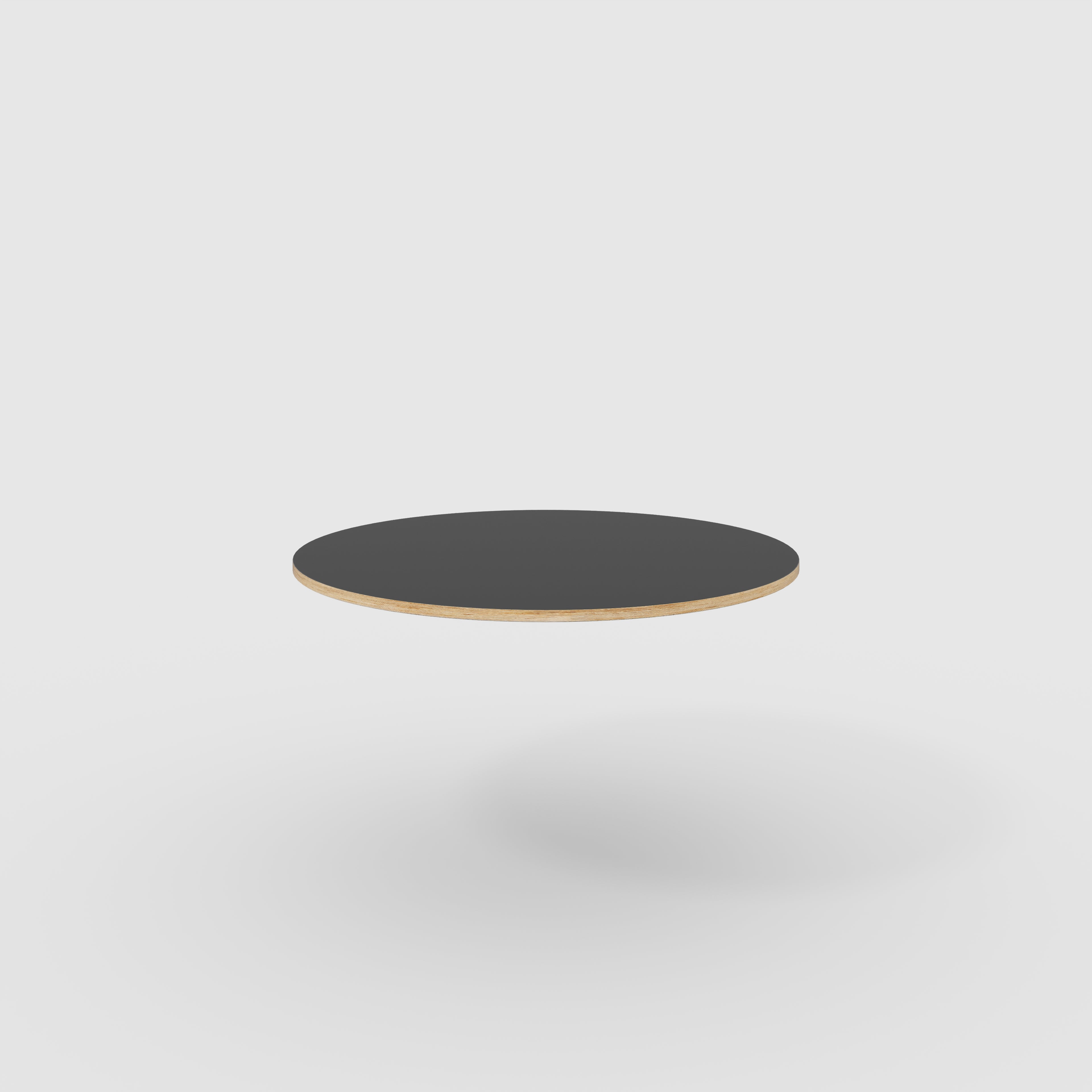 Plywood Round Tabletop - Formica Diamond Black - 1200(dia)