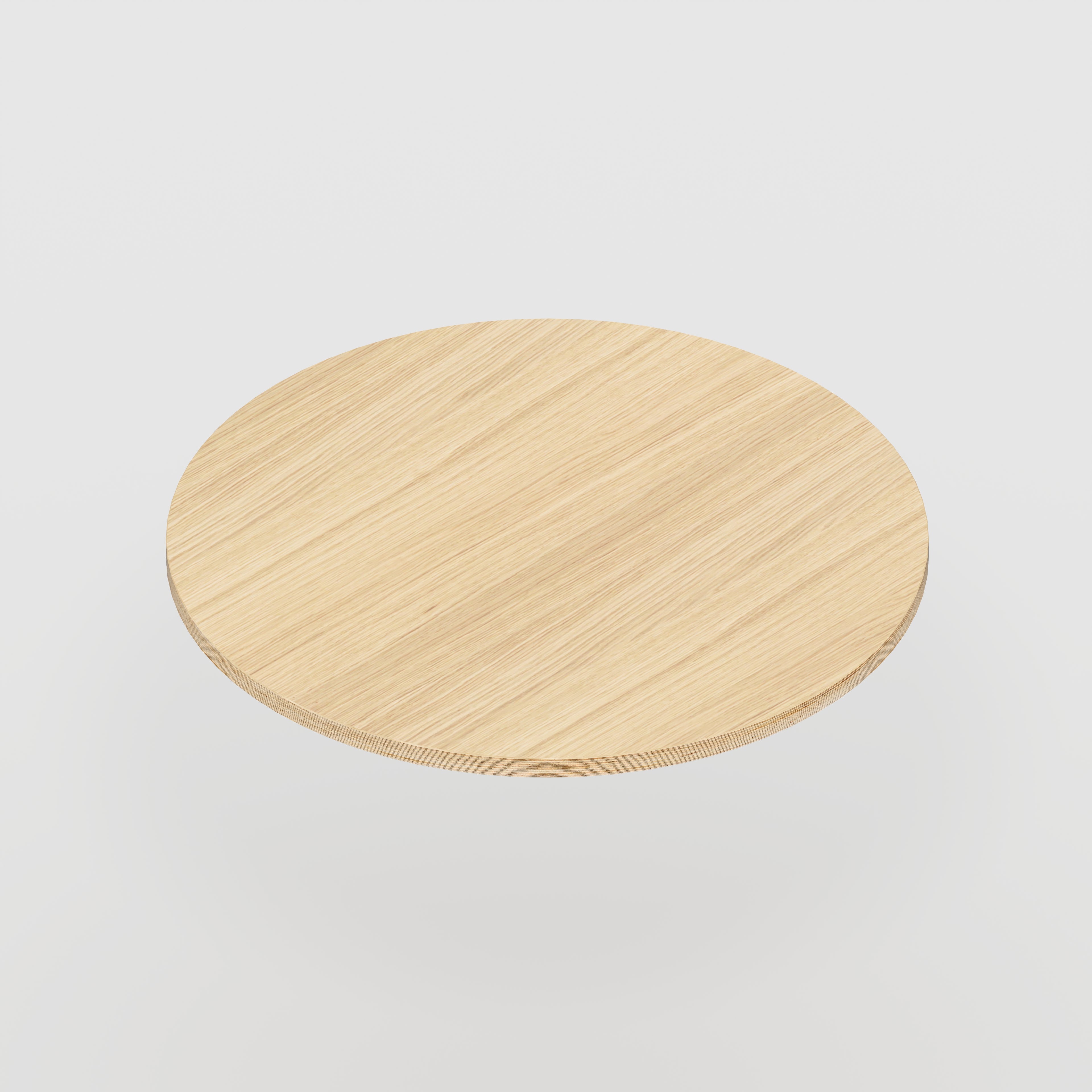 Plywood Round Tabletop - Plywood Oak - 800(dia) - 24mm