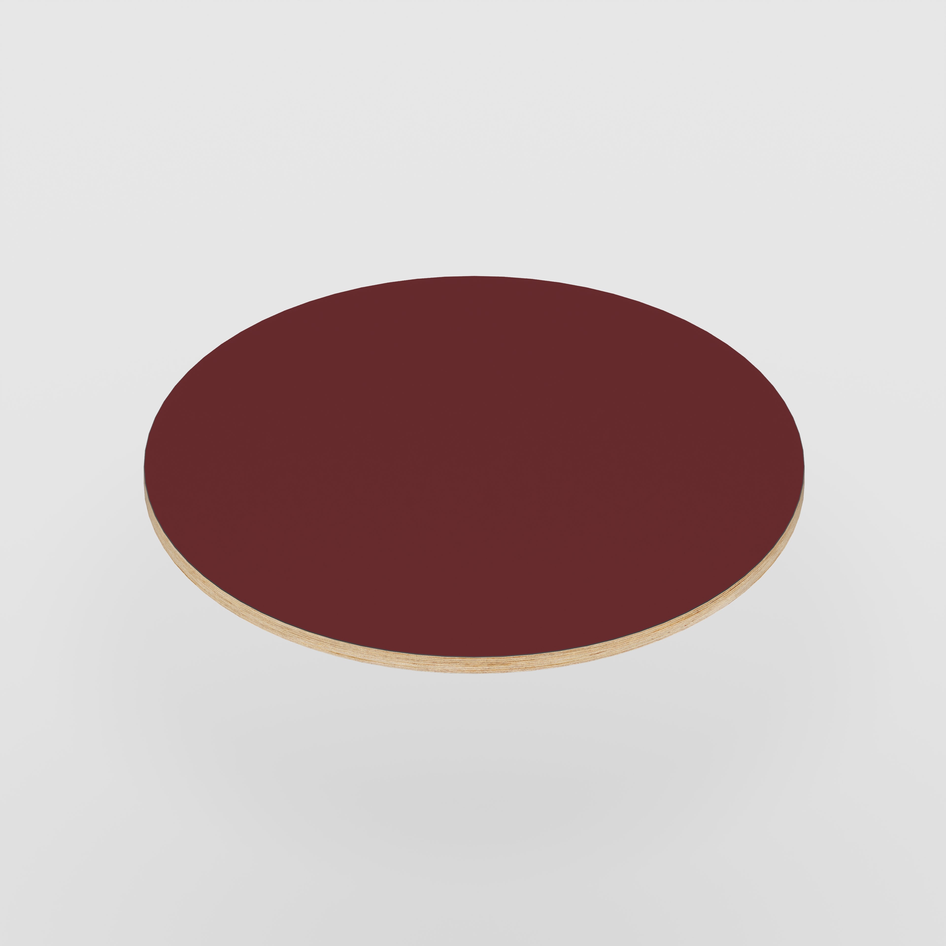 Plywood Round Tabletop - Forbo Burgundy - 500(dia) - 24mm