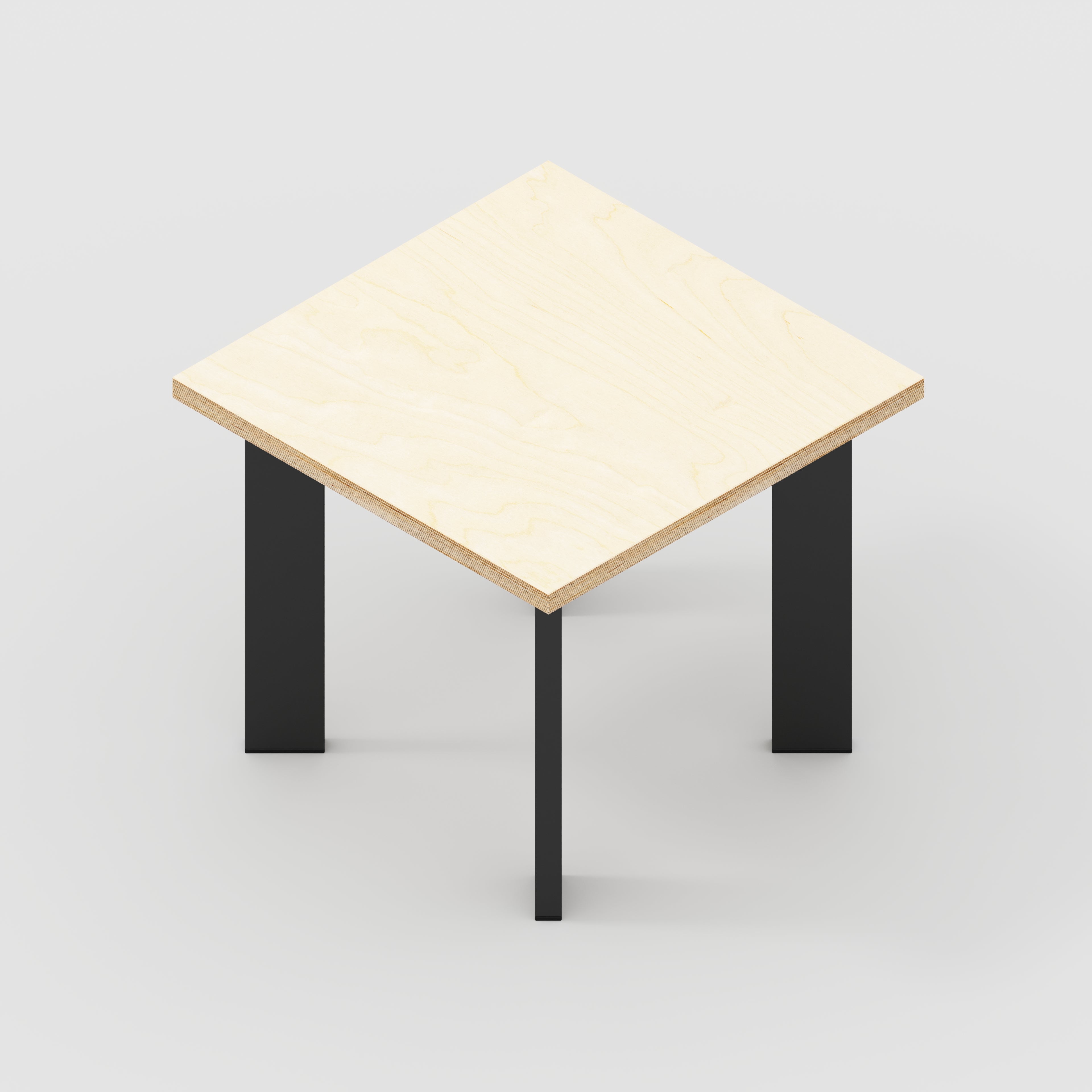 Plywood Side Table with Rectangular Single Pin Legs - Plywood Birch - 500(w) x 500(d) x 425(h)