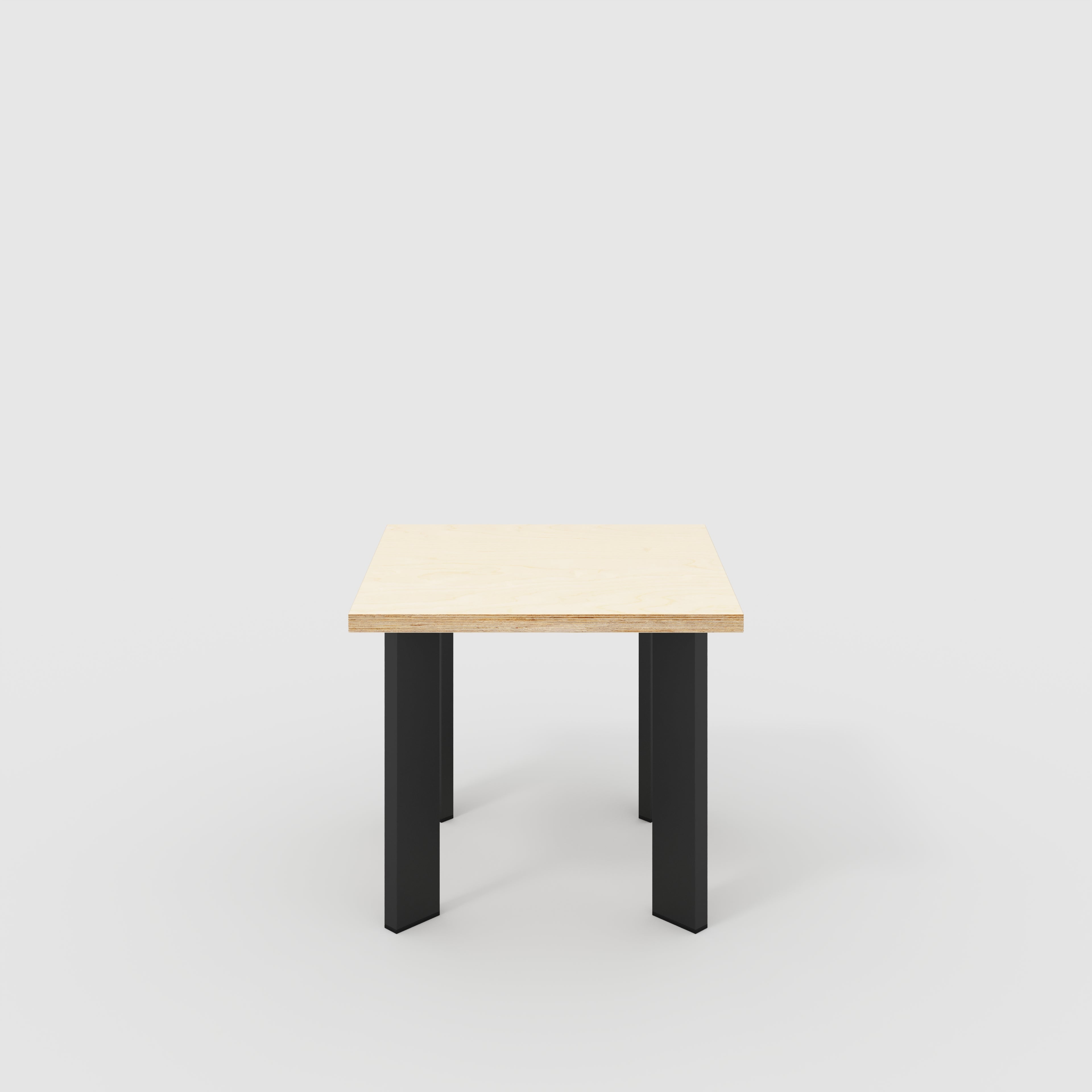 Plywood Side Table with Rectangular Single Pin Legs - Plywood Birch - 500(w) x 500(d) x 425(h)