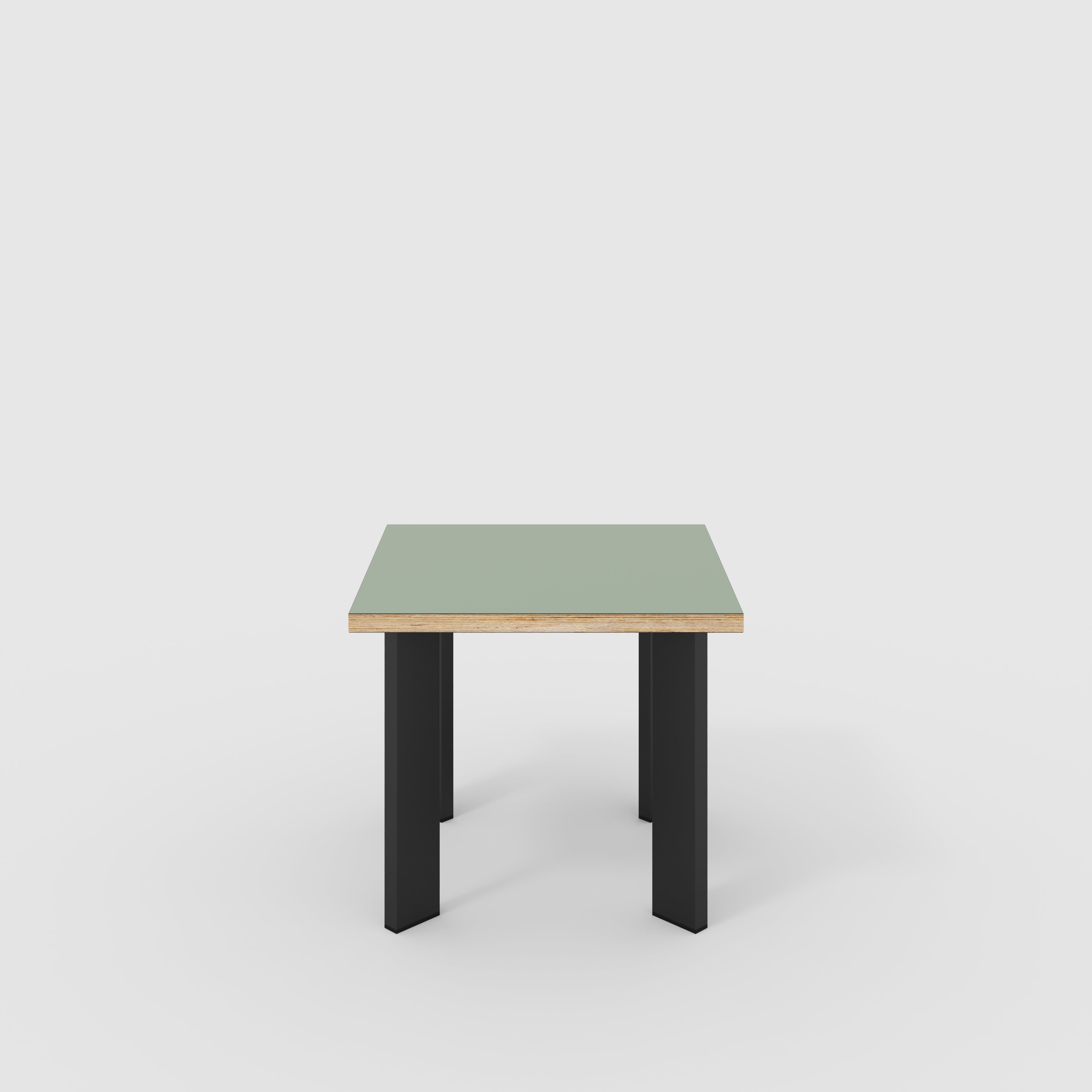 Side Table with Rectangular Single Pin Legs - Formica Green Slate - 500(w) x 500(d) x 425(h)