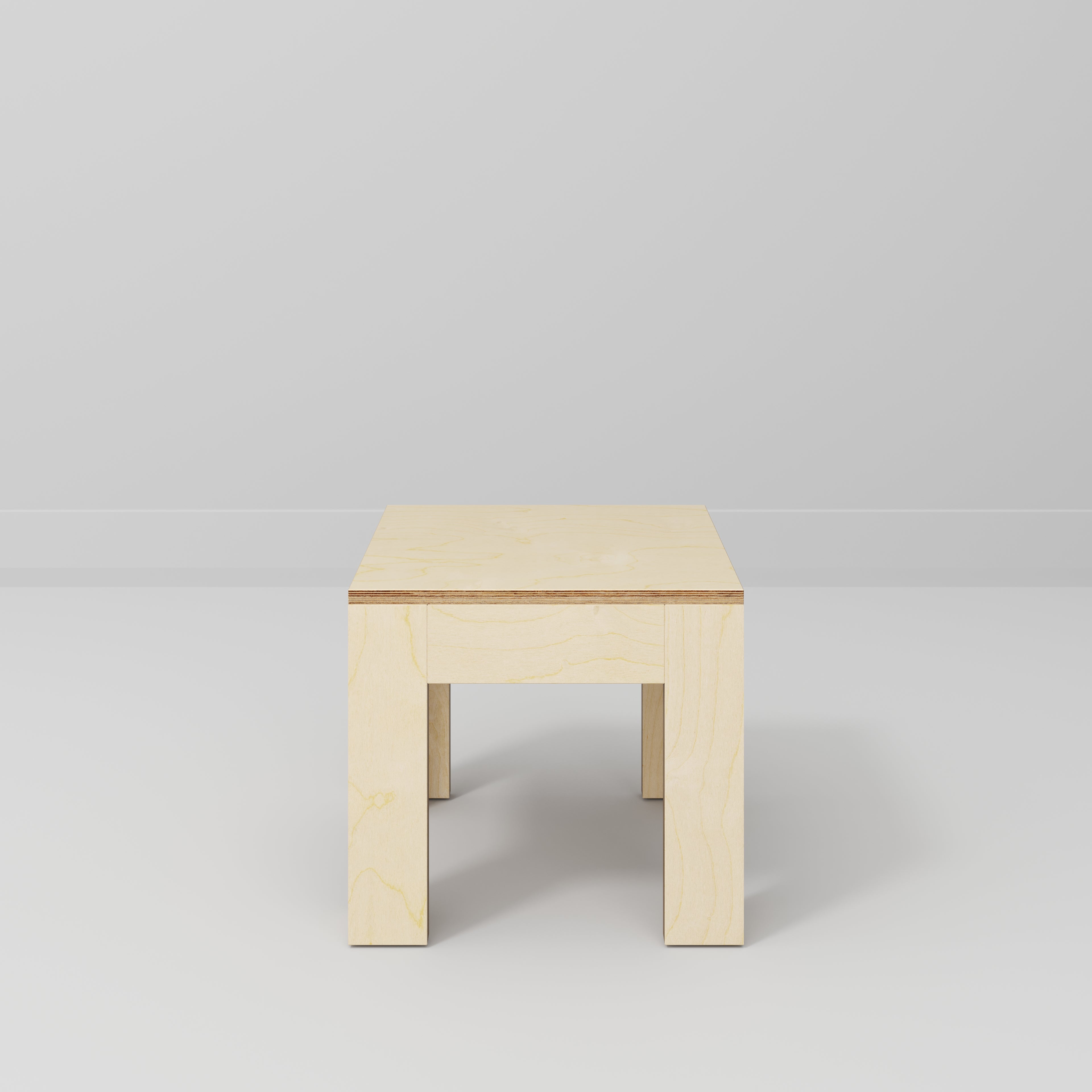 Plywood Side Table with Solid Frame - Plywood Birch - 500(w) x 500(d) x 450(h)