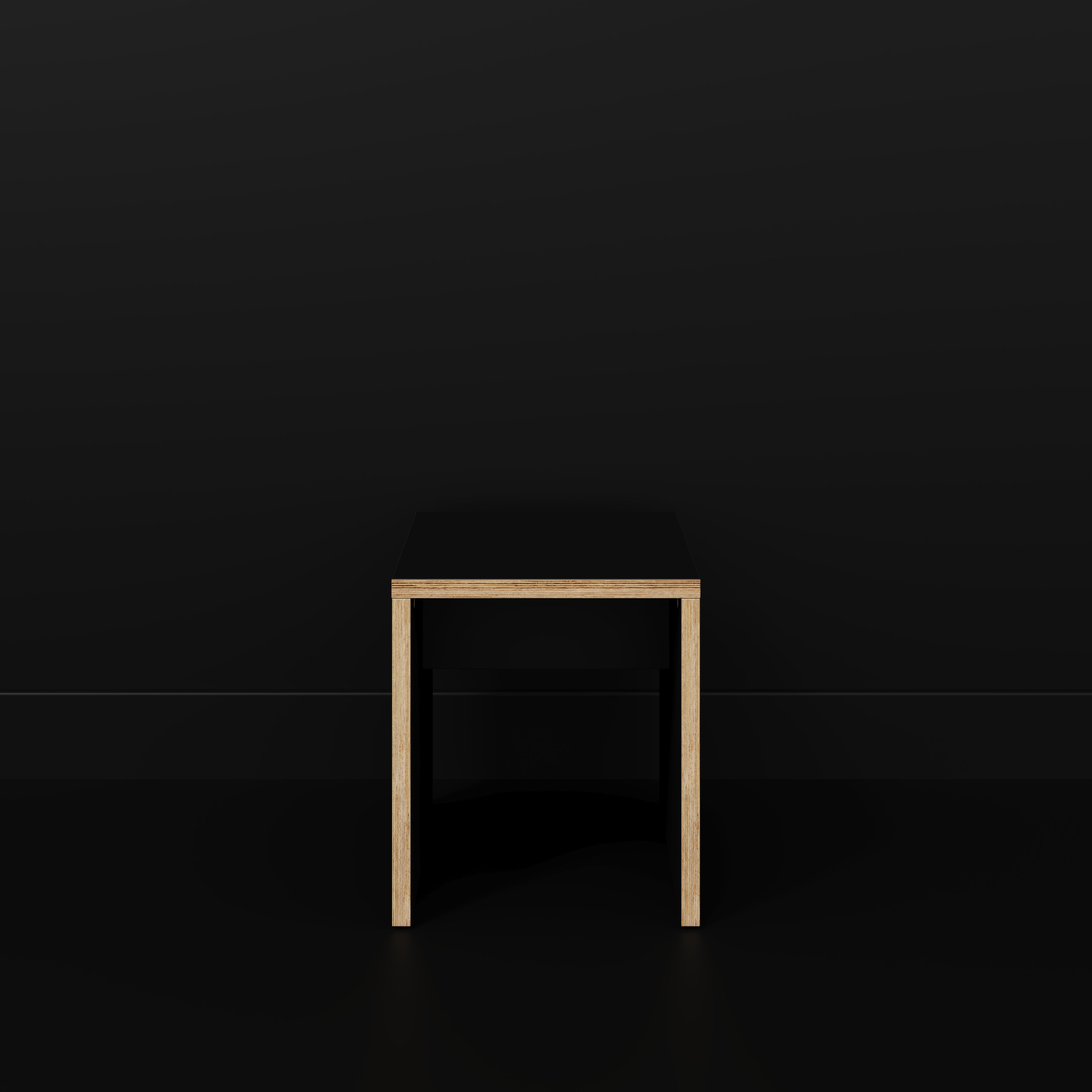 Plywood Stool with Solid Sides - Formica Diamond Black - 400(w) x 400(d) x 450(h)