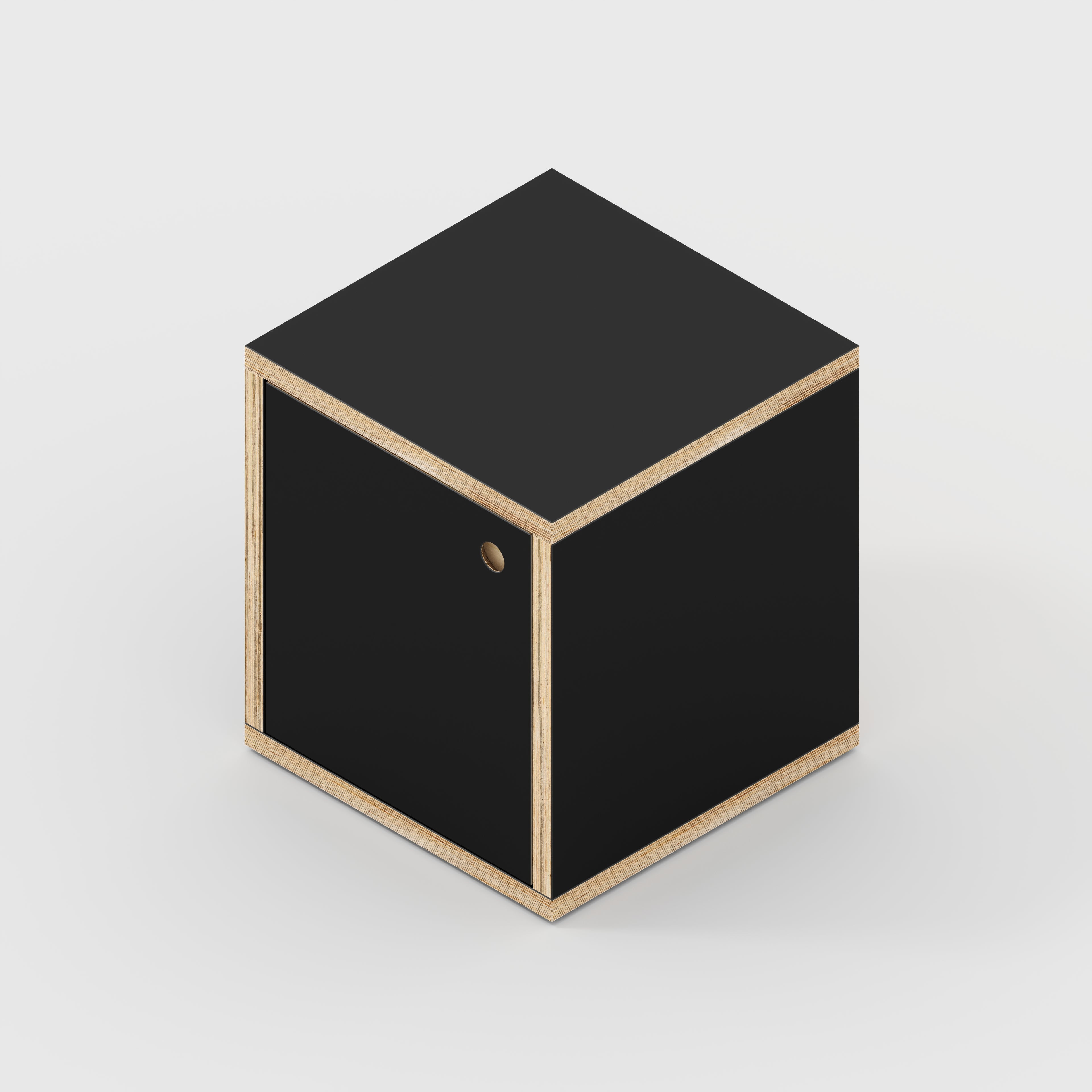 Plywood Storage with Doors - Formica Diamond Black - 400(w) x 400(d) x 450(h)