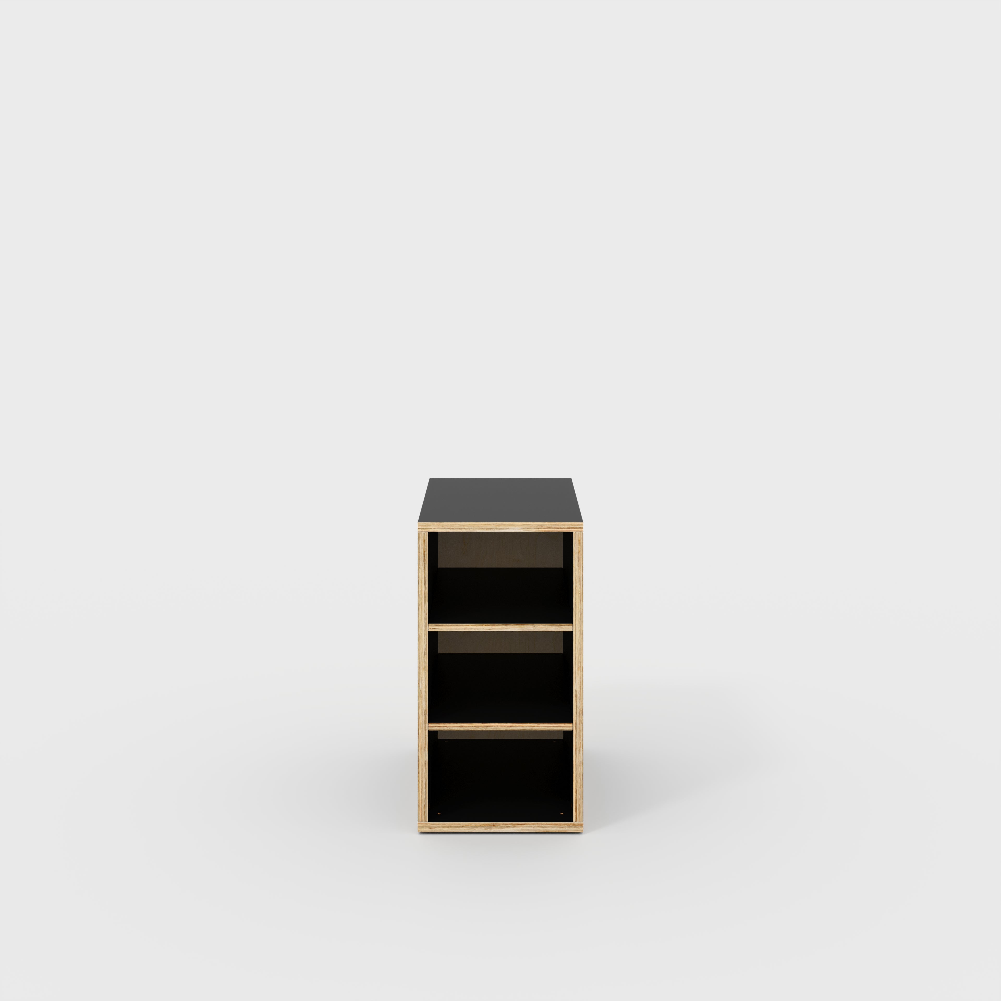 Plywood Storage with Shelves - Formica Diamond Black - 400(w) x 600(d) x 750(h)