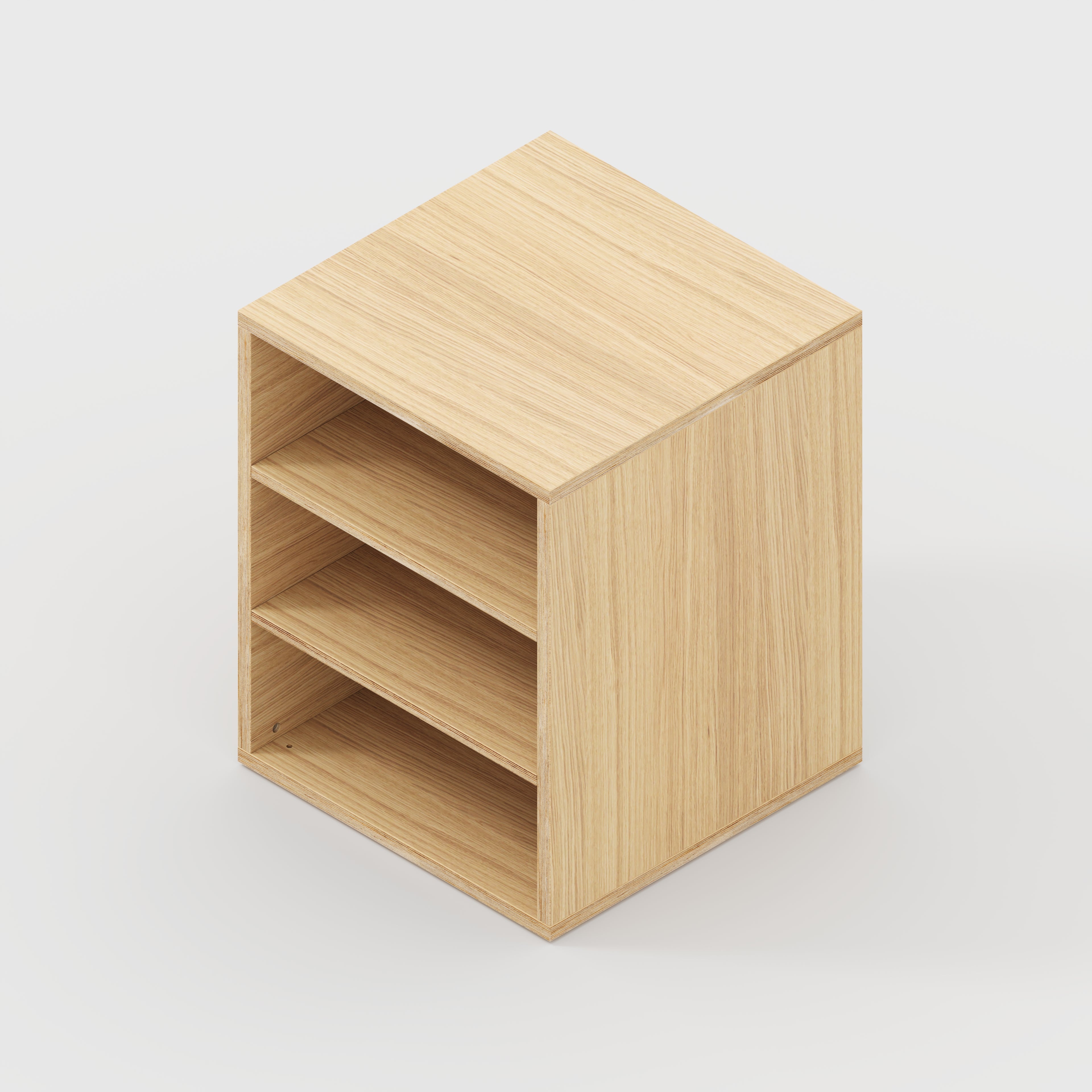 Plywood Storage with Shelves - Plywood Oak - 600(w) x 600(d) x 750(h)