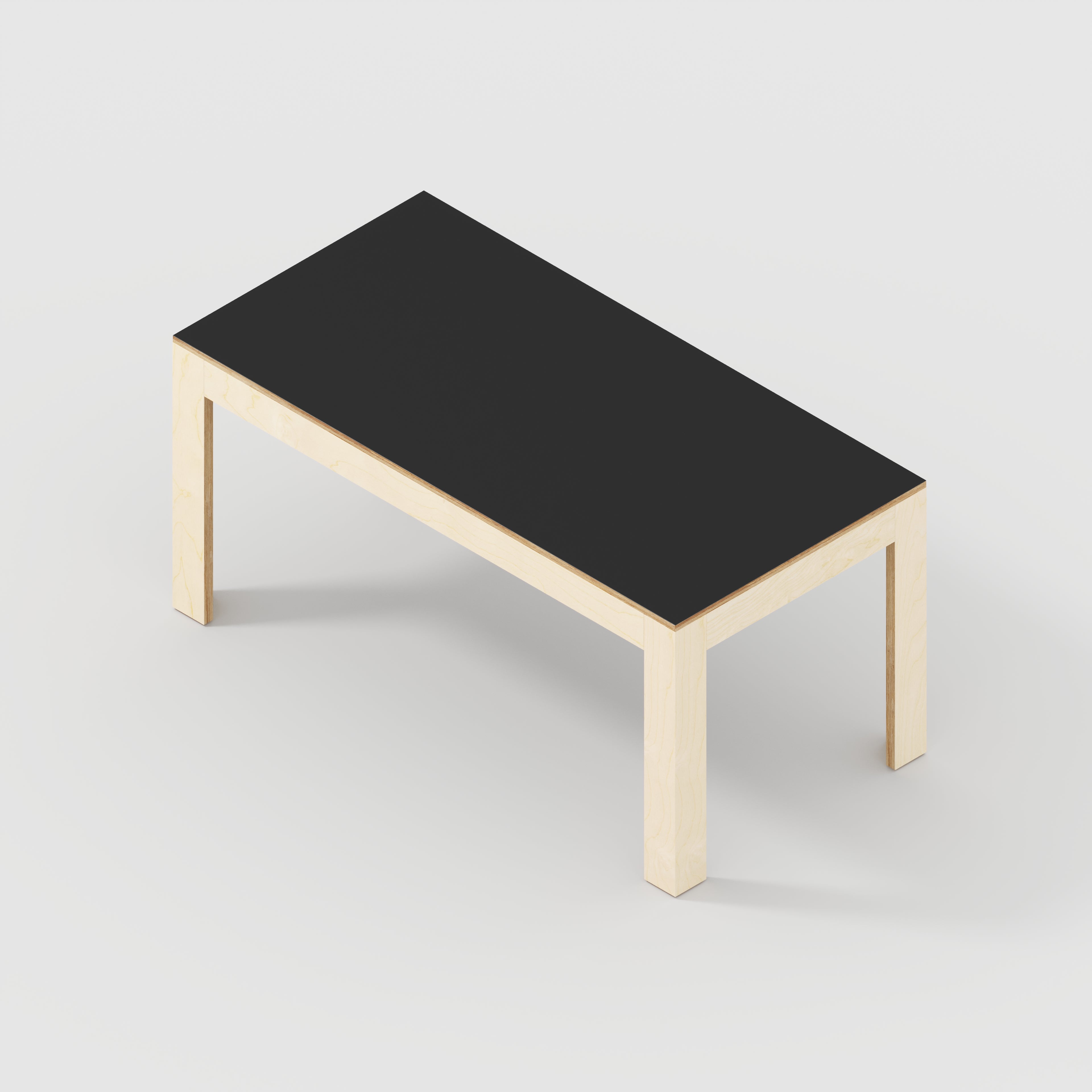 Plywood Table with Solid Frame - Formica Diamond Black - 1600(w) x 800(d) x 750(h)