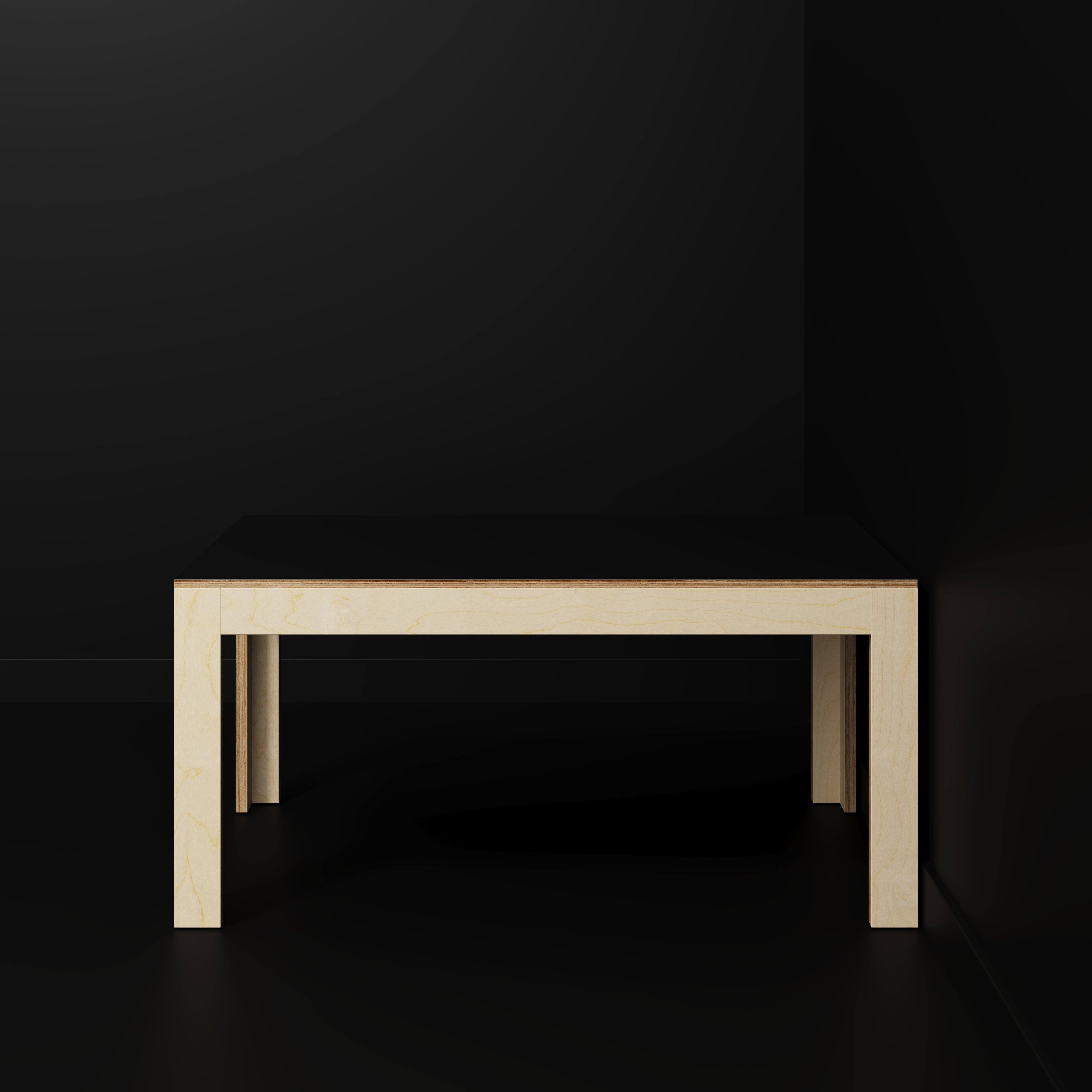 Plywood Table with Solid Frame - Formica Diamond Black - 1600(w) x 800(d) x 750(h)