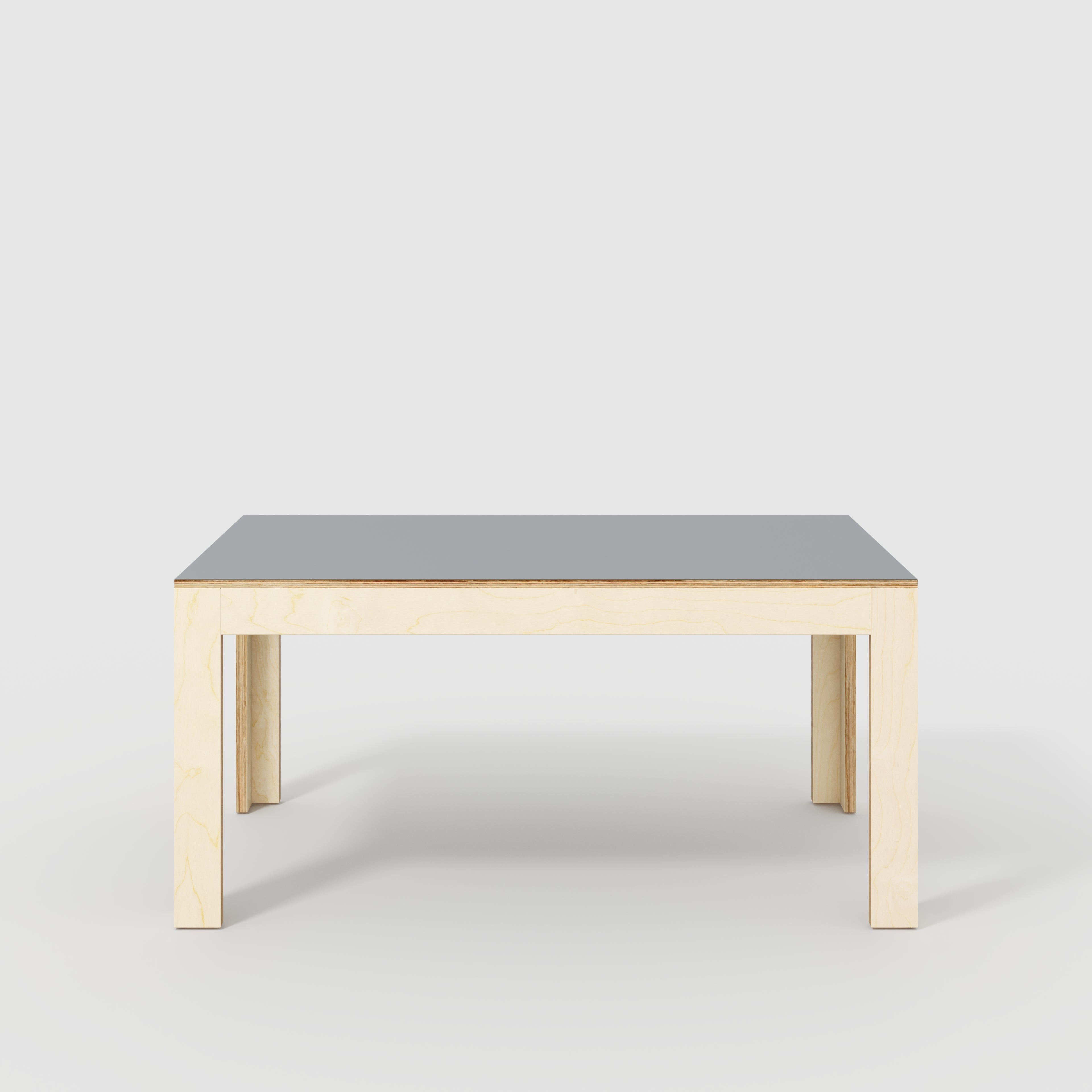 Plywood Table with Solid Frame - Formica Tornado Grey - 1600(w) x 800(d) x 750(h)