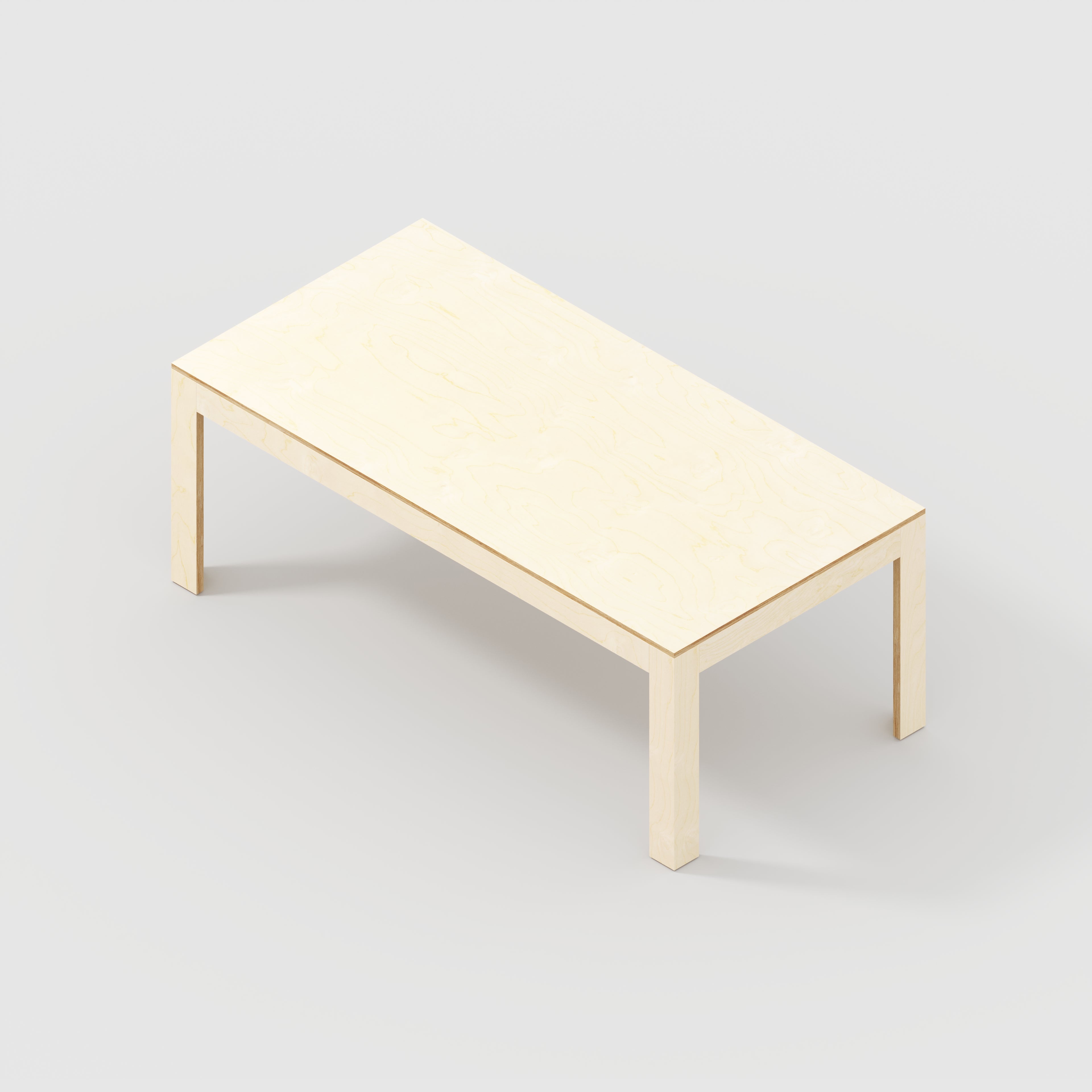 Plywood Table with Solid Frame - Plywood Birch - 2000(w) x 1000(d) x 750(h)