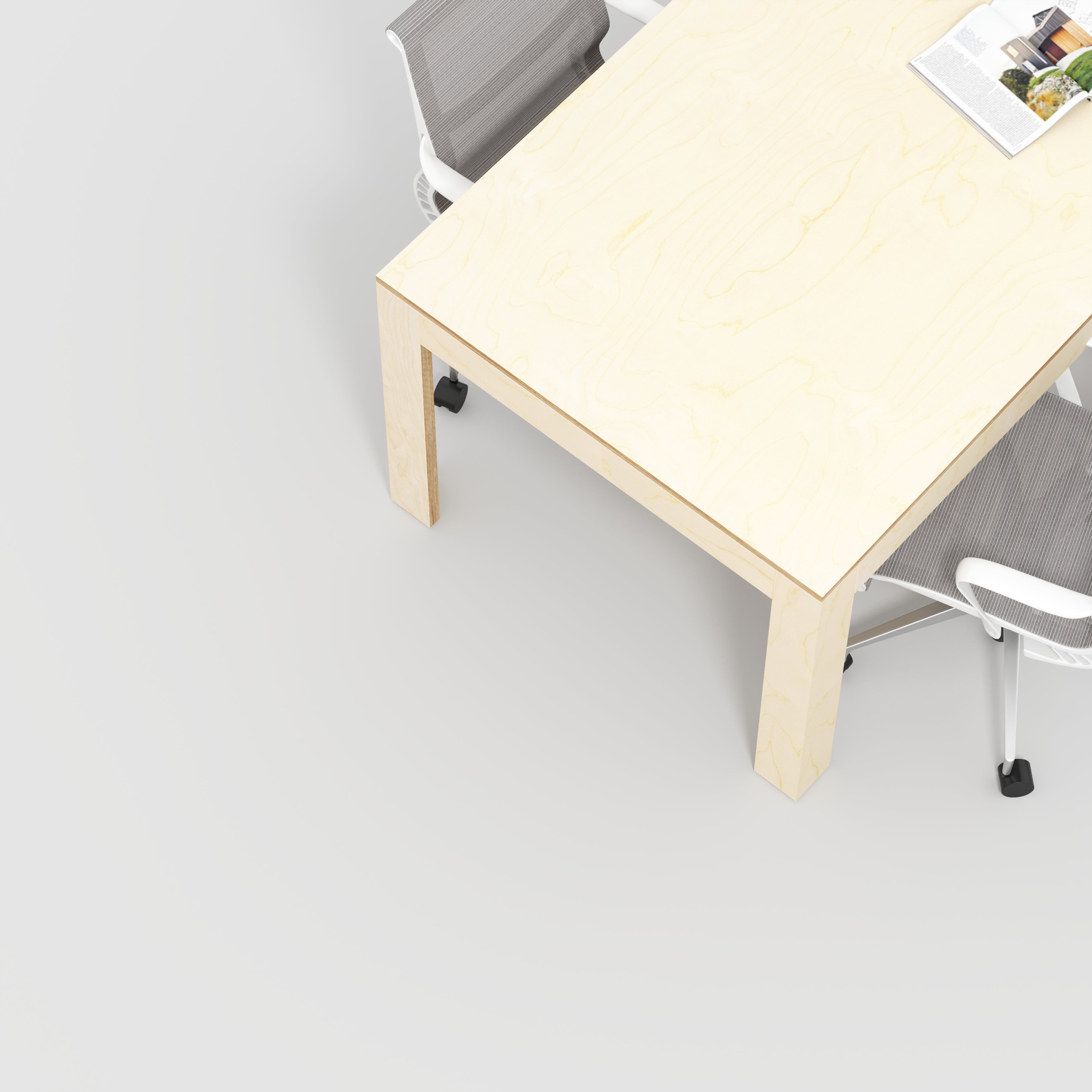 Plywood Table with Solid Frame - Plywood Birch - 2000(w) x 1000(d) x 750(h)