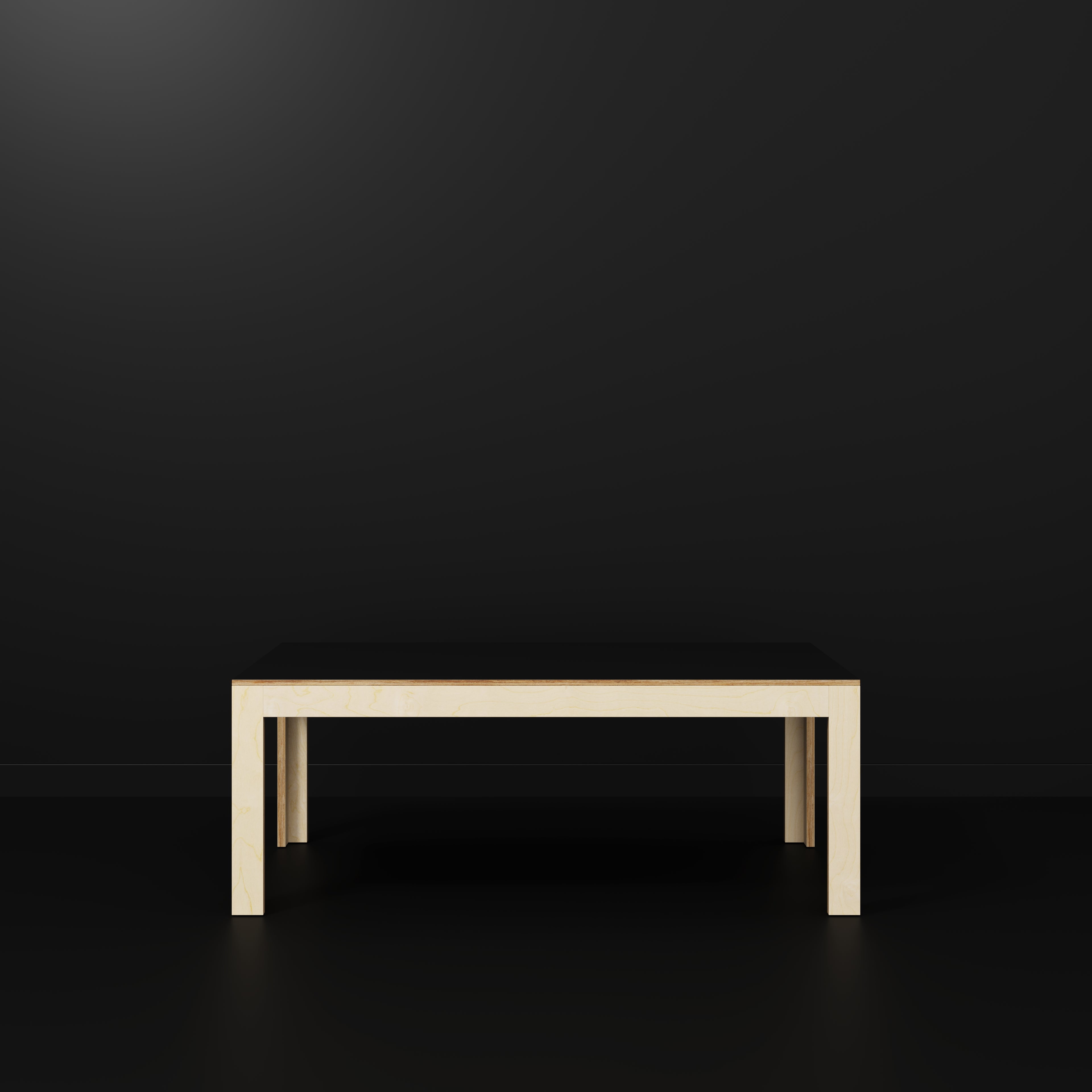 Plywood Table with Solid Frame - Formica Diamond Black - 2000(w) x 1000(d) x 750(h)