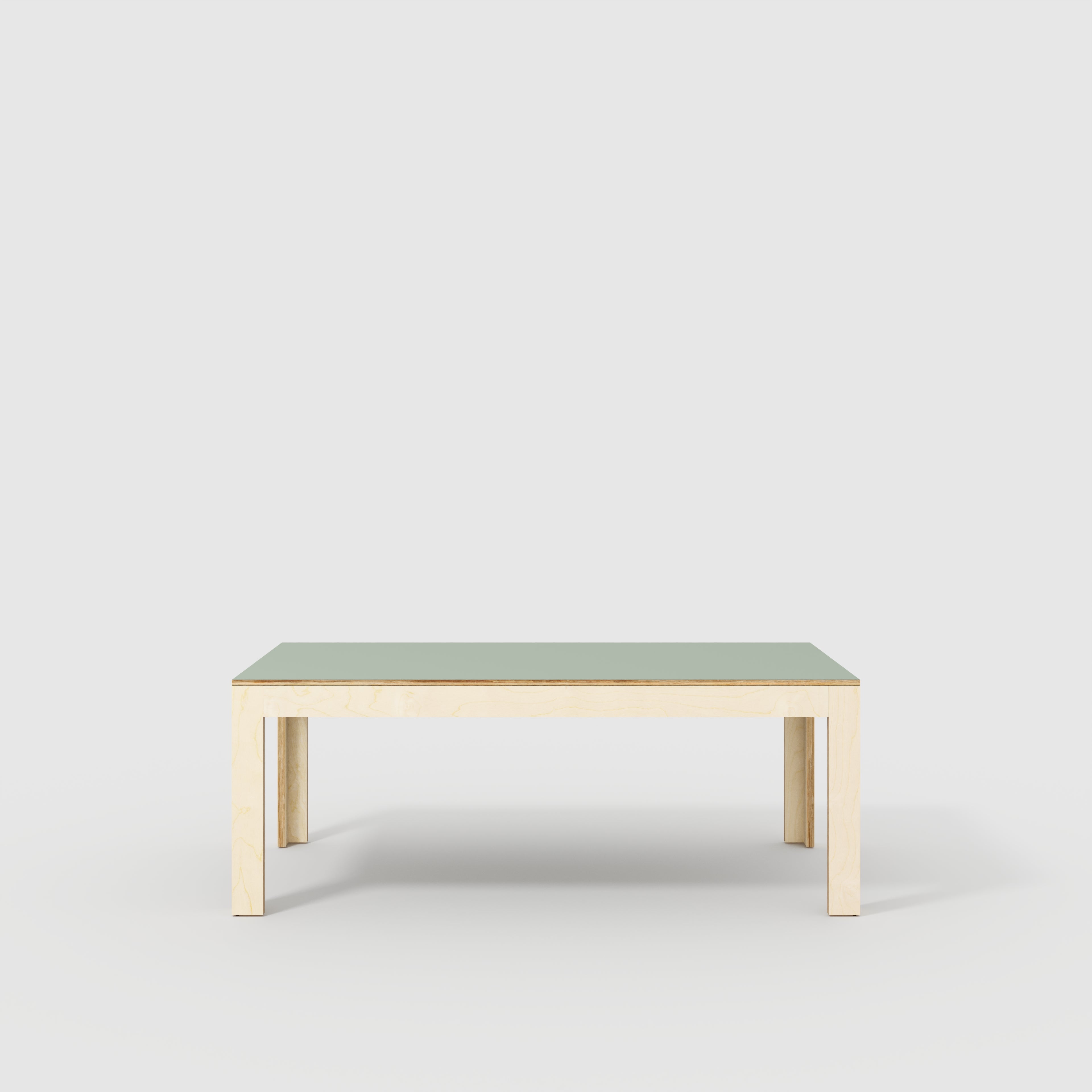 Plywood Table with Solid Frame - Formica Green Slate - 2000(w) x 1000(d) x 750(h)