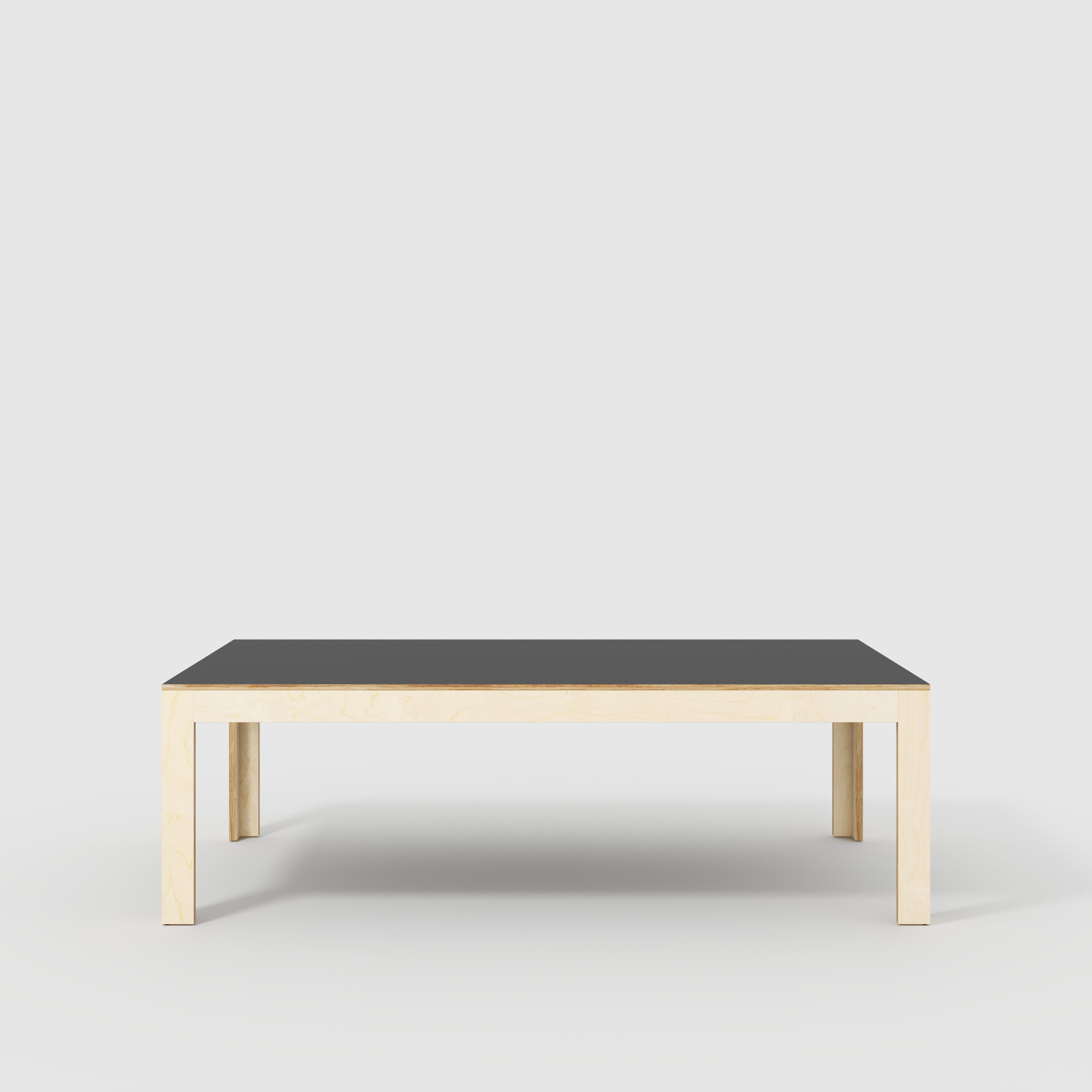 Plywood Table with Solid Frame - Formica Diamond Black - 2400(w) x 1200(d) x 750(h)