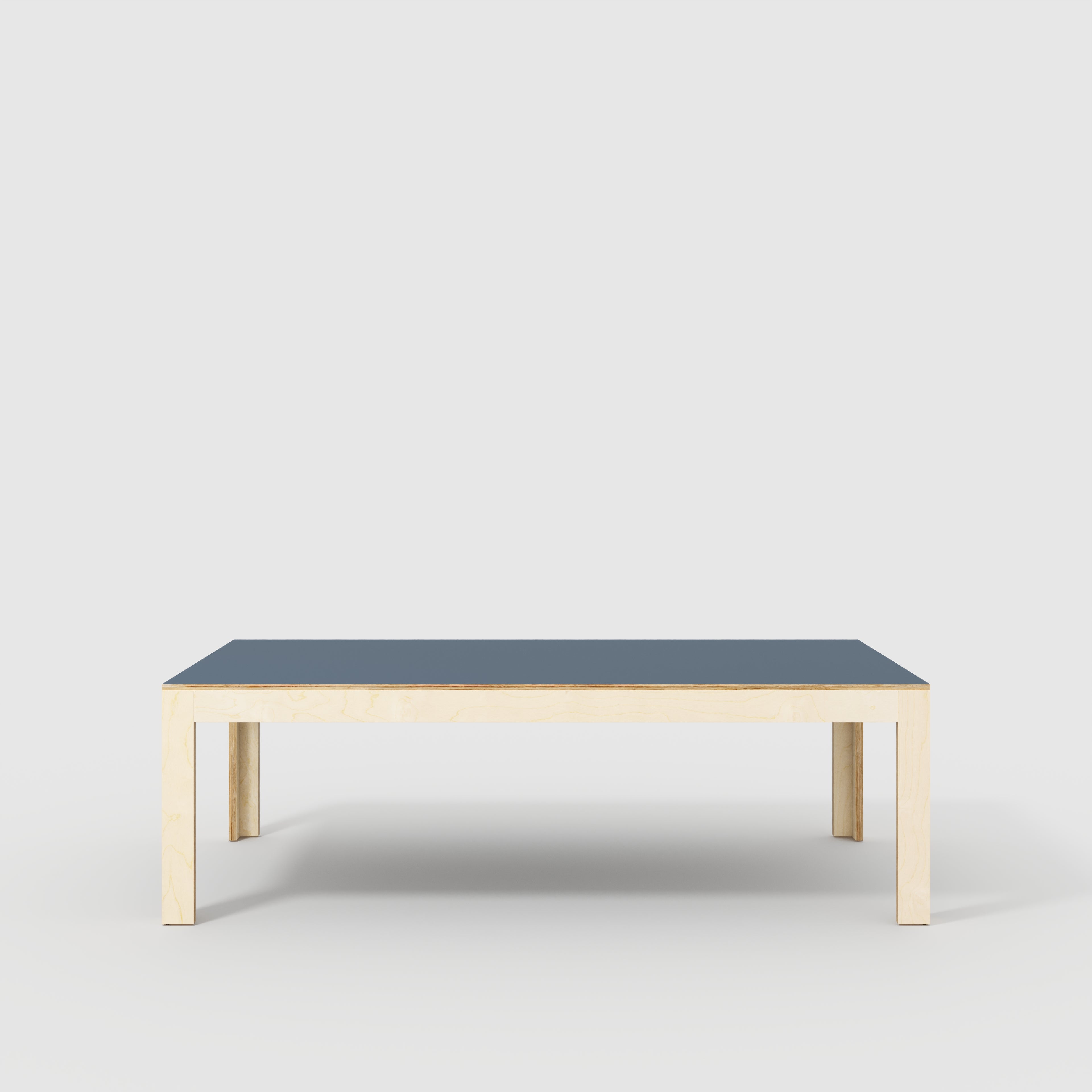 Plywood Table with Solid Frame - Formica Night Sea Blue - 2400(w) x 1200(d) x 750(h)