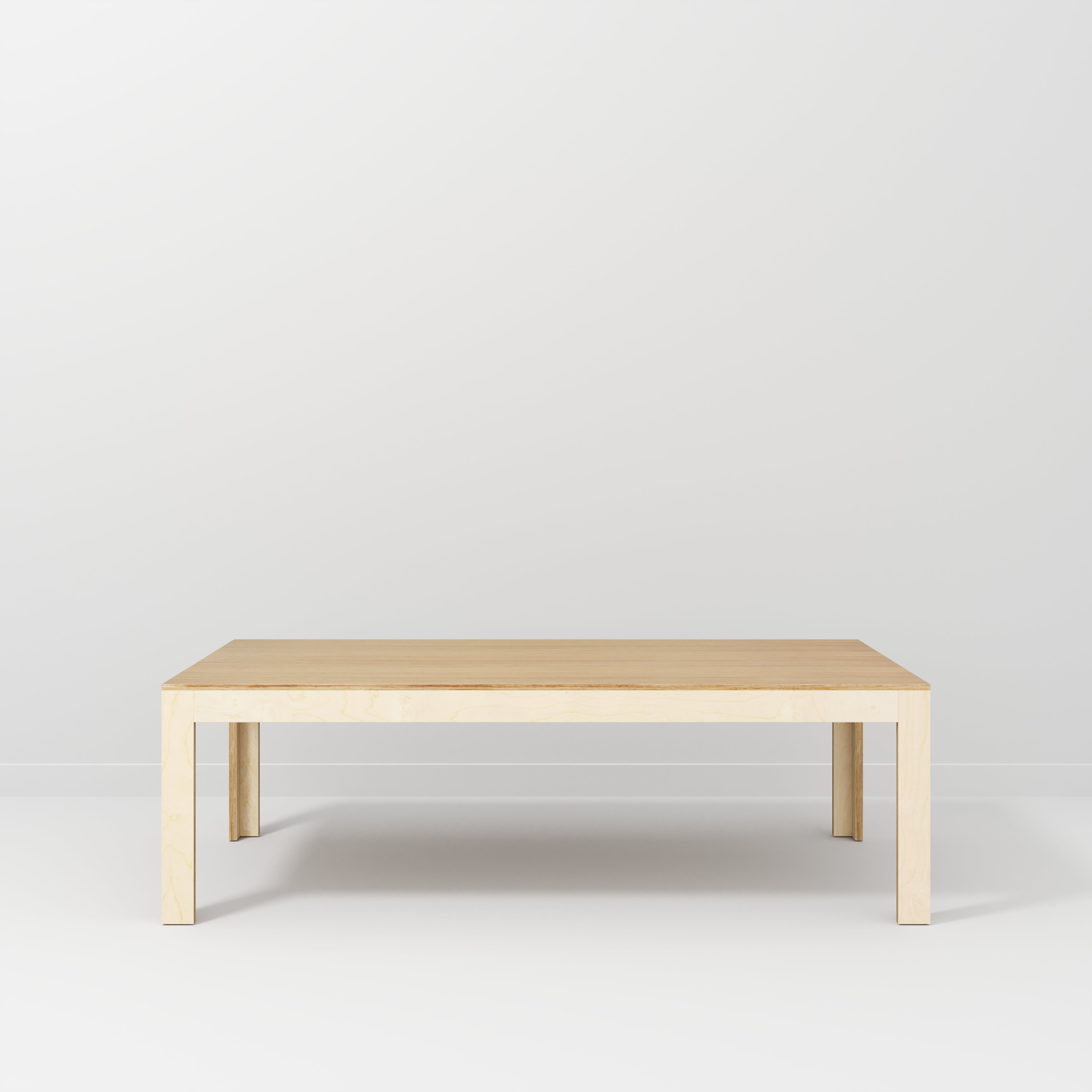 Plywood Table with Solid Frame - Plywood Oak - 2400(w) x 1200(d) x 750(h) x 750(h)