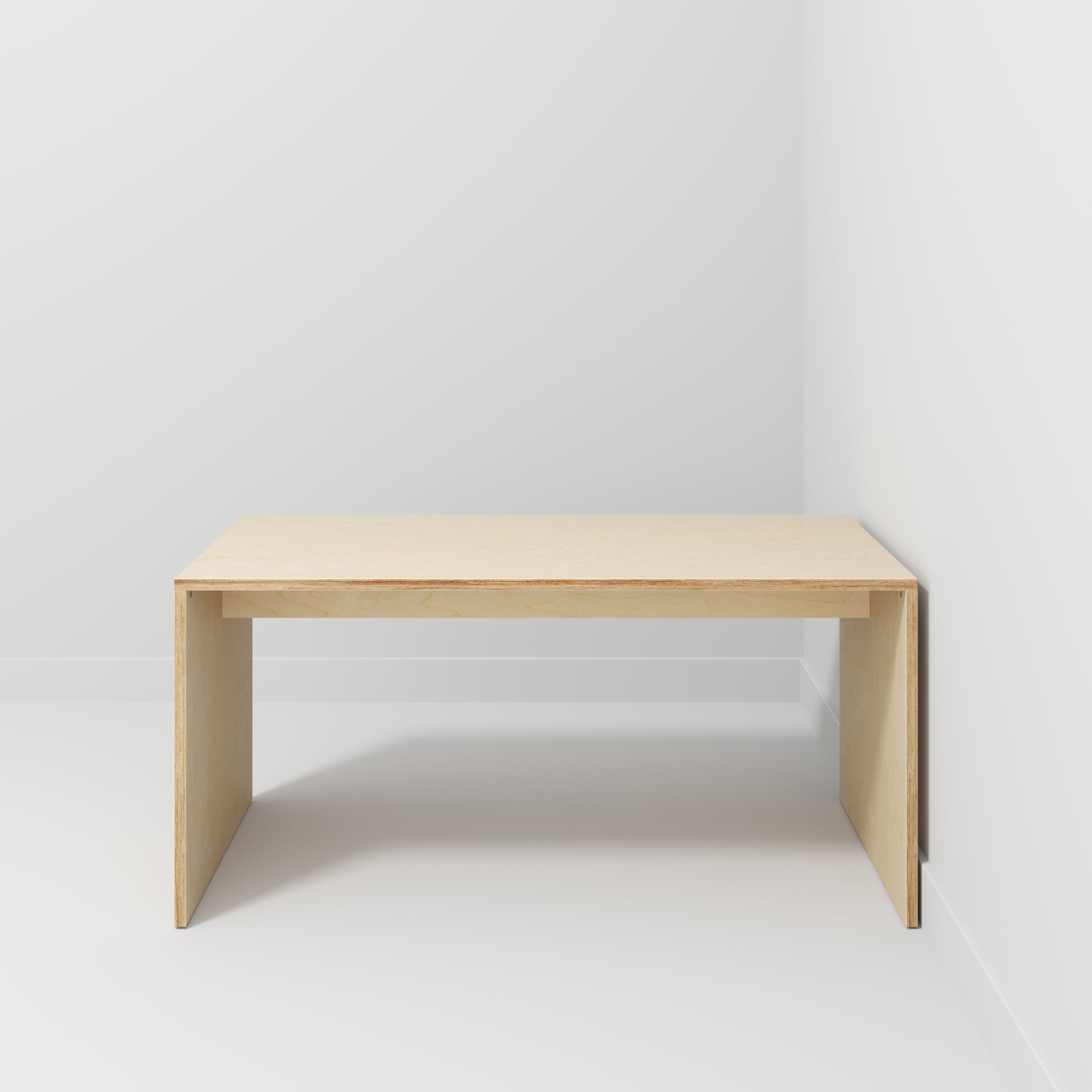 Custom Plywood Table with Solid Sides