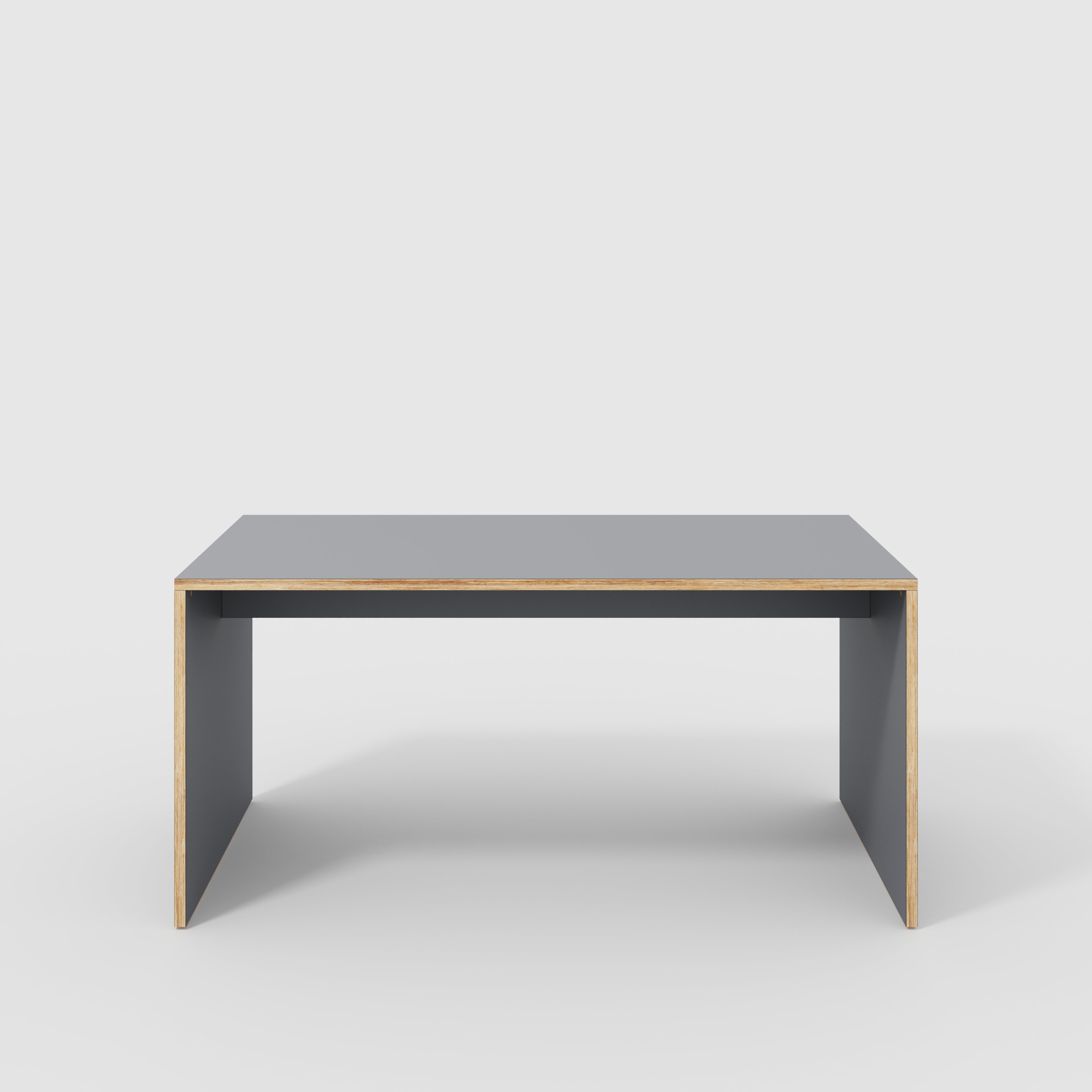 Plywood Table with Solid Sides - Formica Tornado Grey - 1600(w) x 800(d) x 750(h)