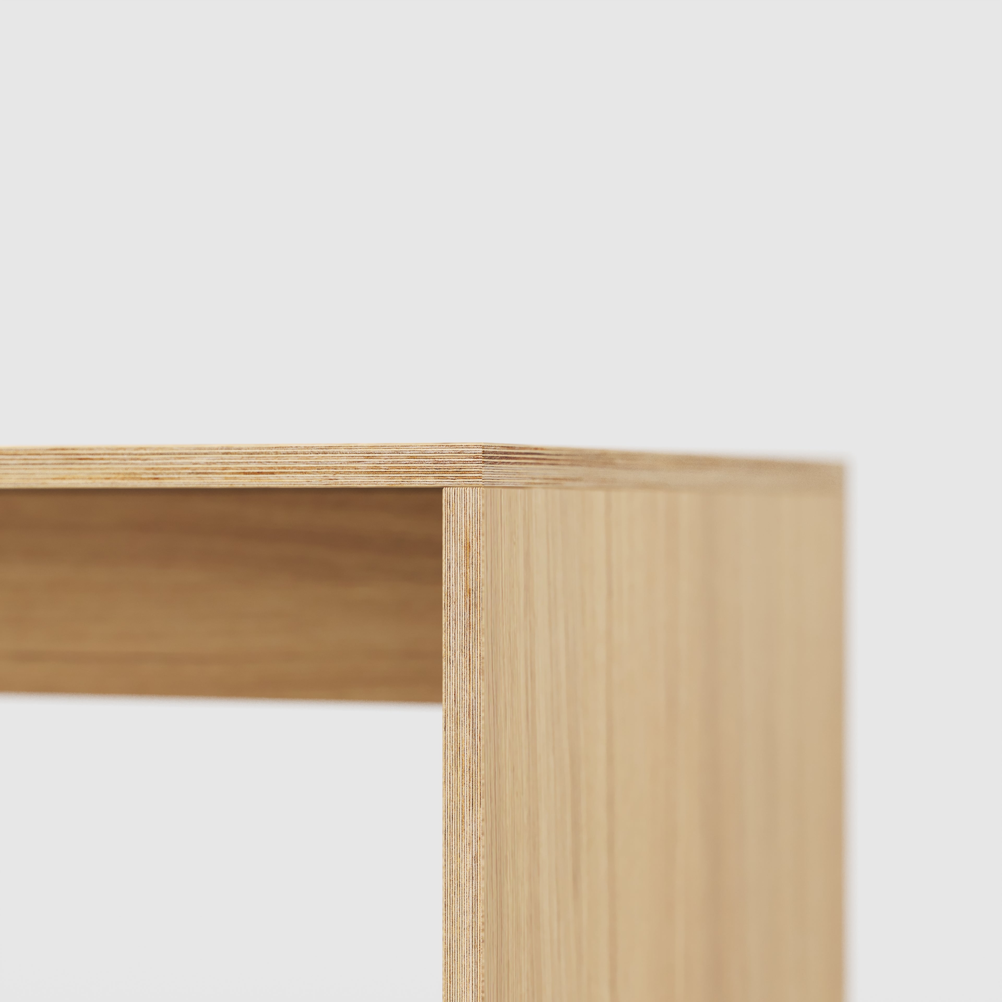 Plywood Table with Solid Sides - Plywood Oak - 2000(w) x 1000(d) x 750(h)