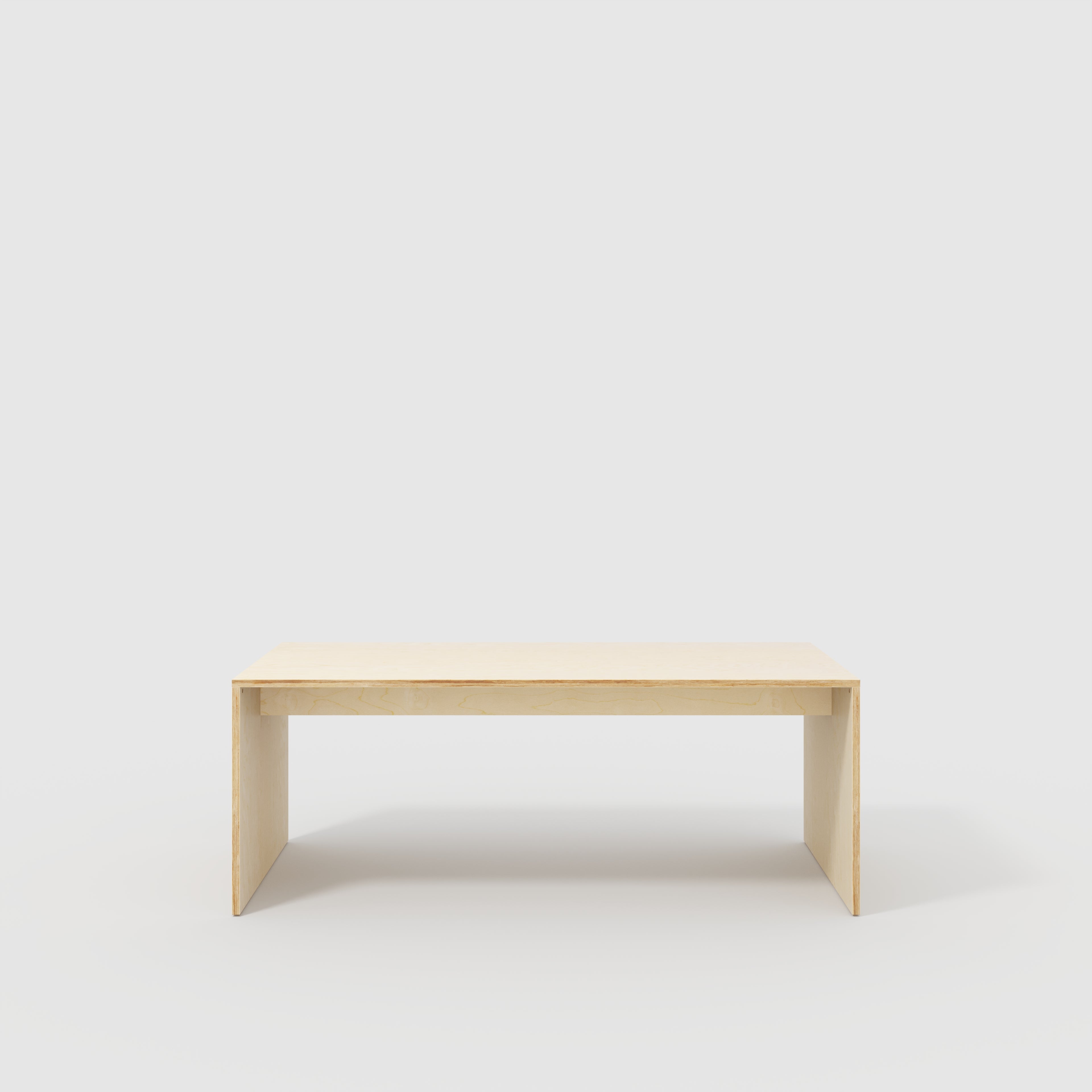 Plywood Table with Solid Sides - Plywood Birch - 2000(w) x 1000(d) x 750(h)
