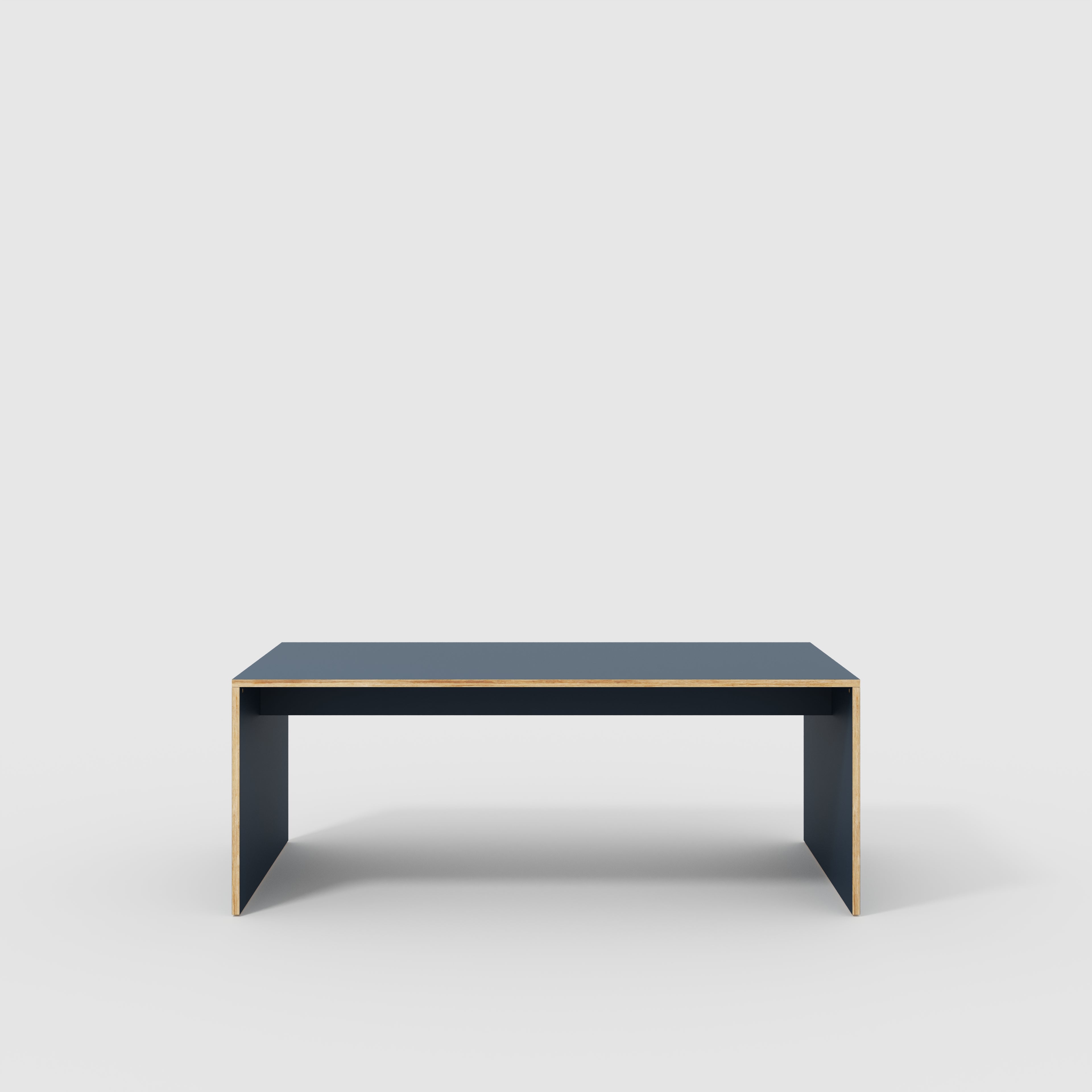 Plywood Table with Solid Sides - Formica Night Sea Blue - 2000(w) x 1000(d) x 750(h)