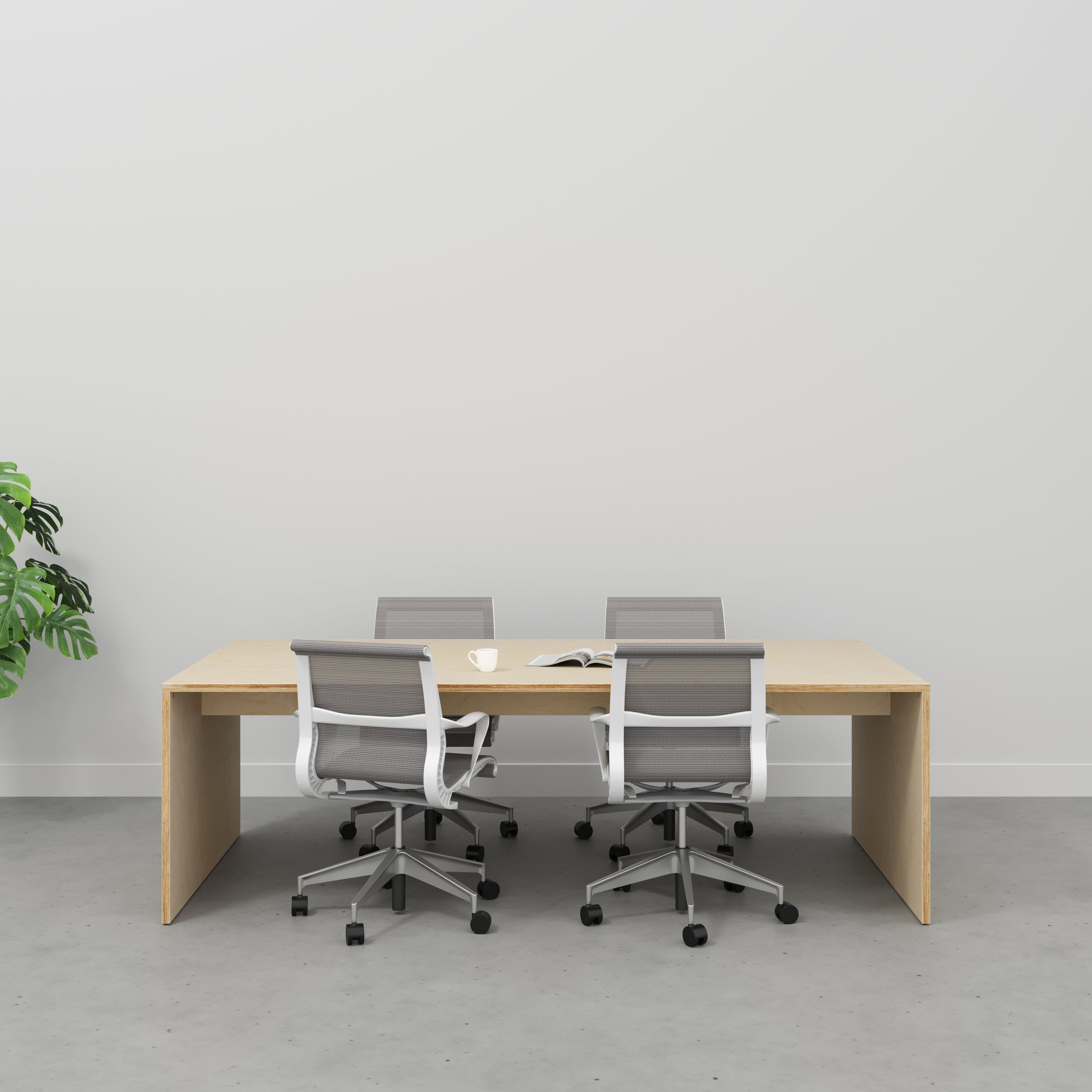 Plywood Table with Solid Sides - Plywood Birch - 2400(w) x 1200(d) x 750(h)