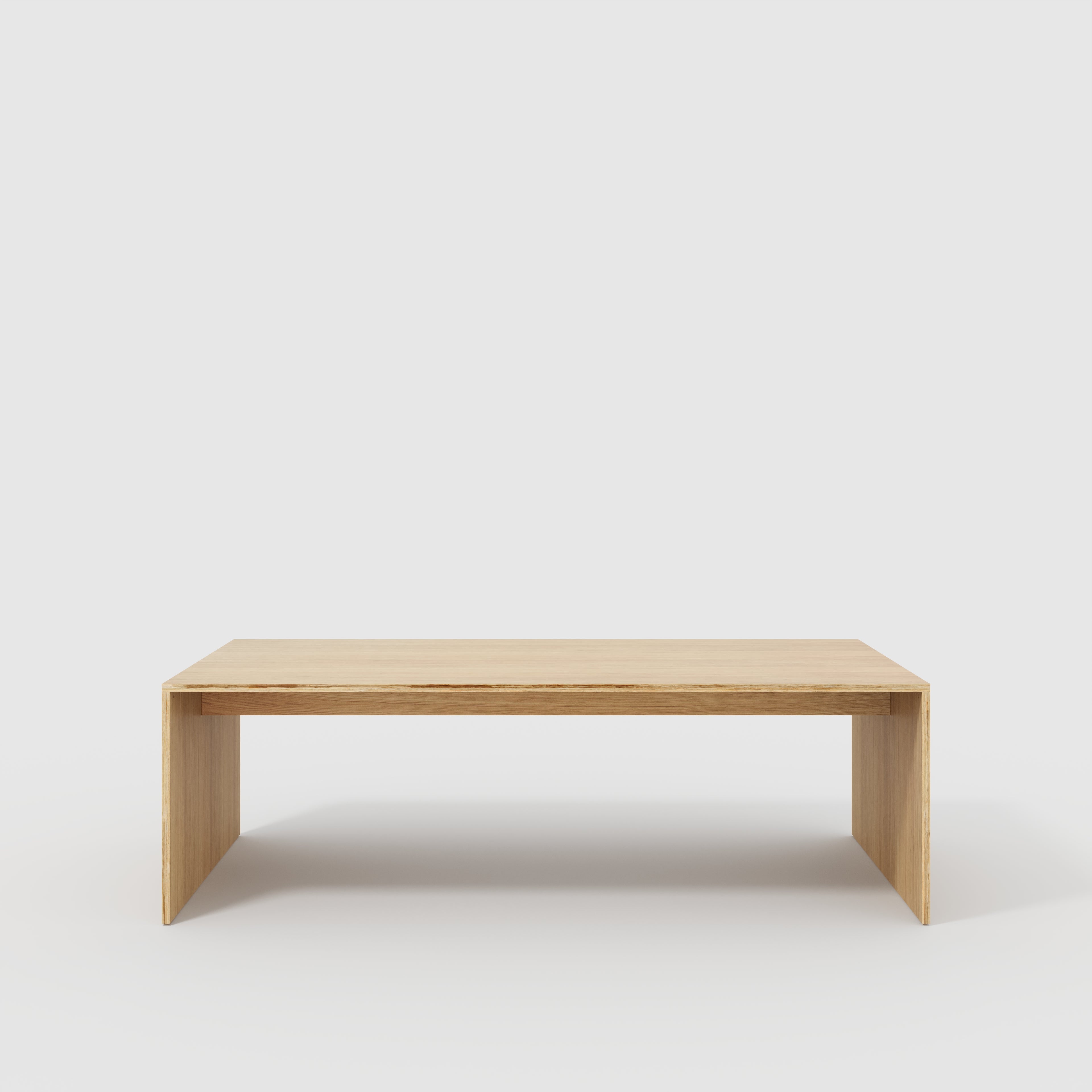 Plywood Table with Solid Sides - Plywood Oak - 2400(w) x 1200(d) x 750(h)
