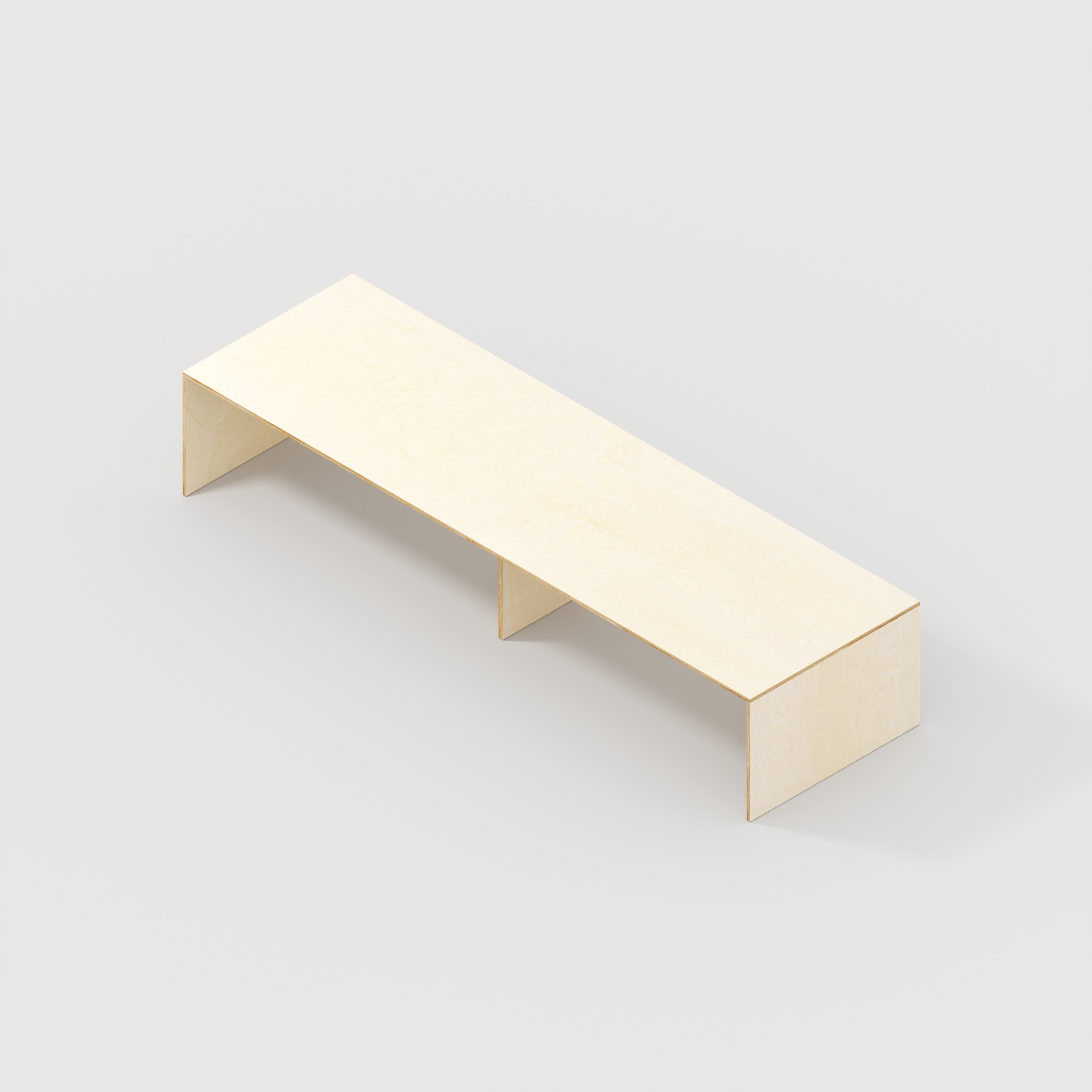 Plywood Table with Solid Sides - Plywood Birch - 4000(w) x 1000(d) x 750(h)