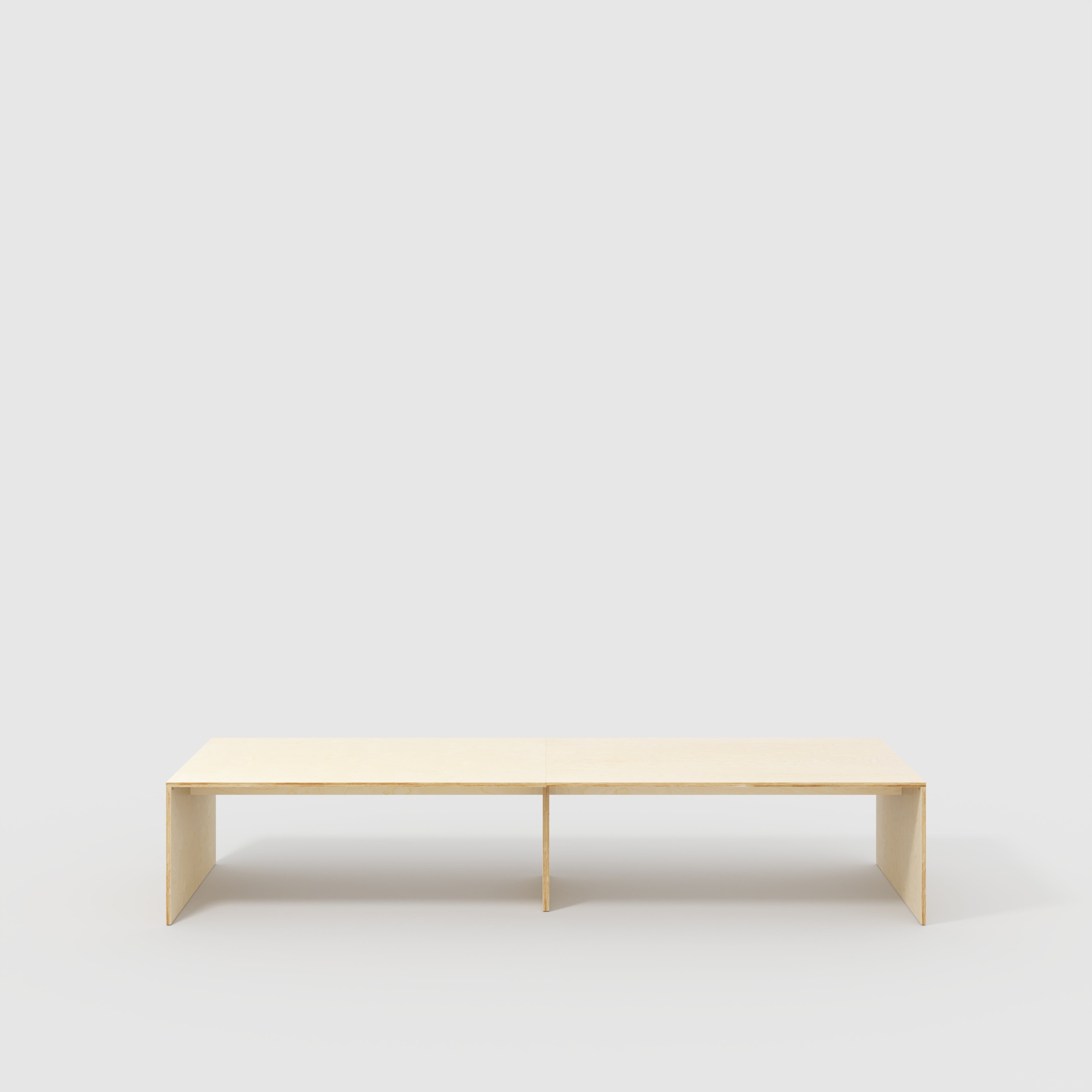 Plywood Table with Solid Sides - Plywood Birch - 4000(w) x 1000(d) x 750(h)