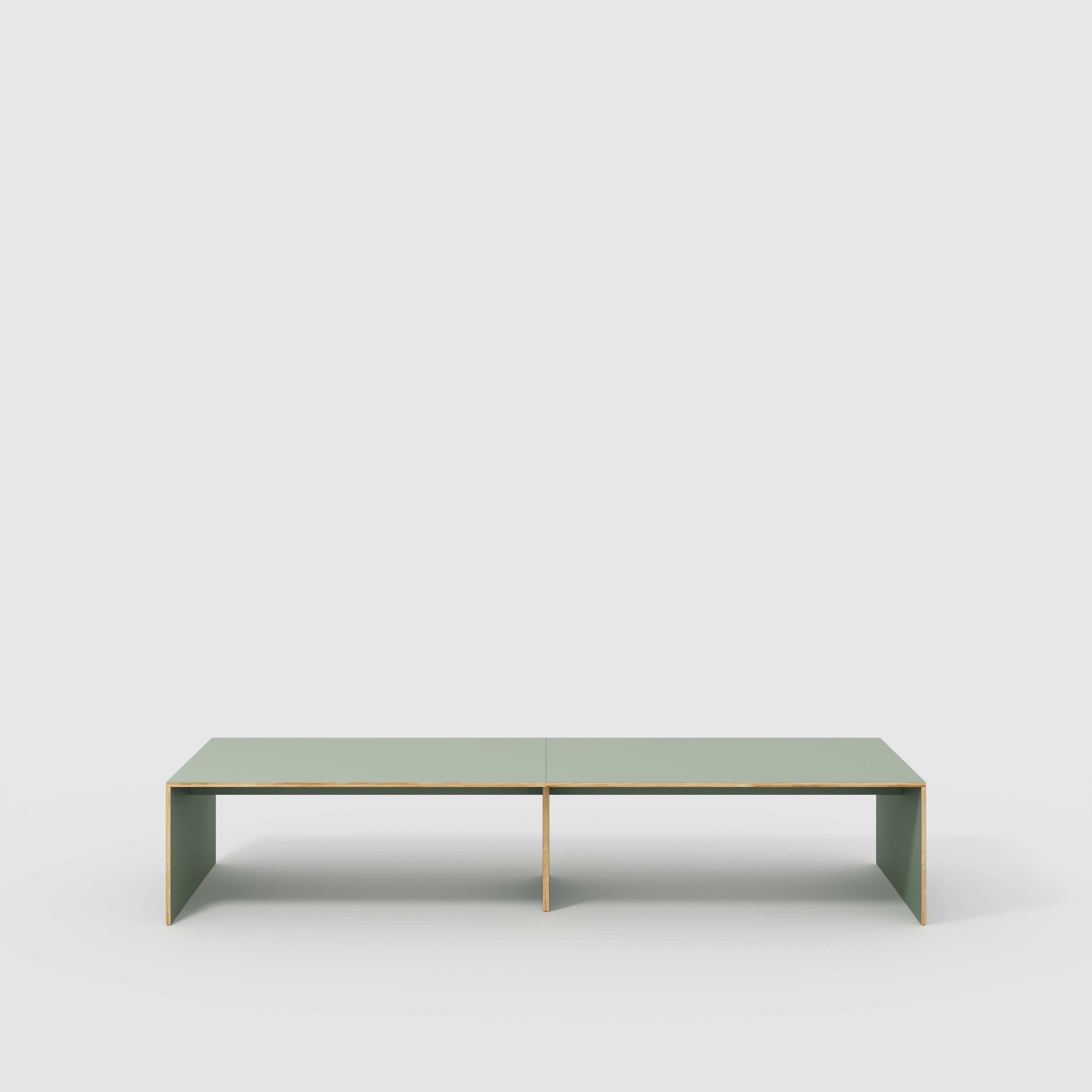 Table with Solid Sides - Formica Green Slate - 4000(w) x 1000(d) x 750(h)