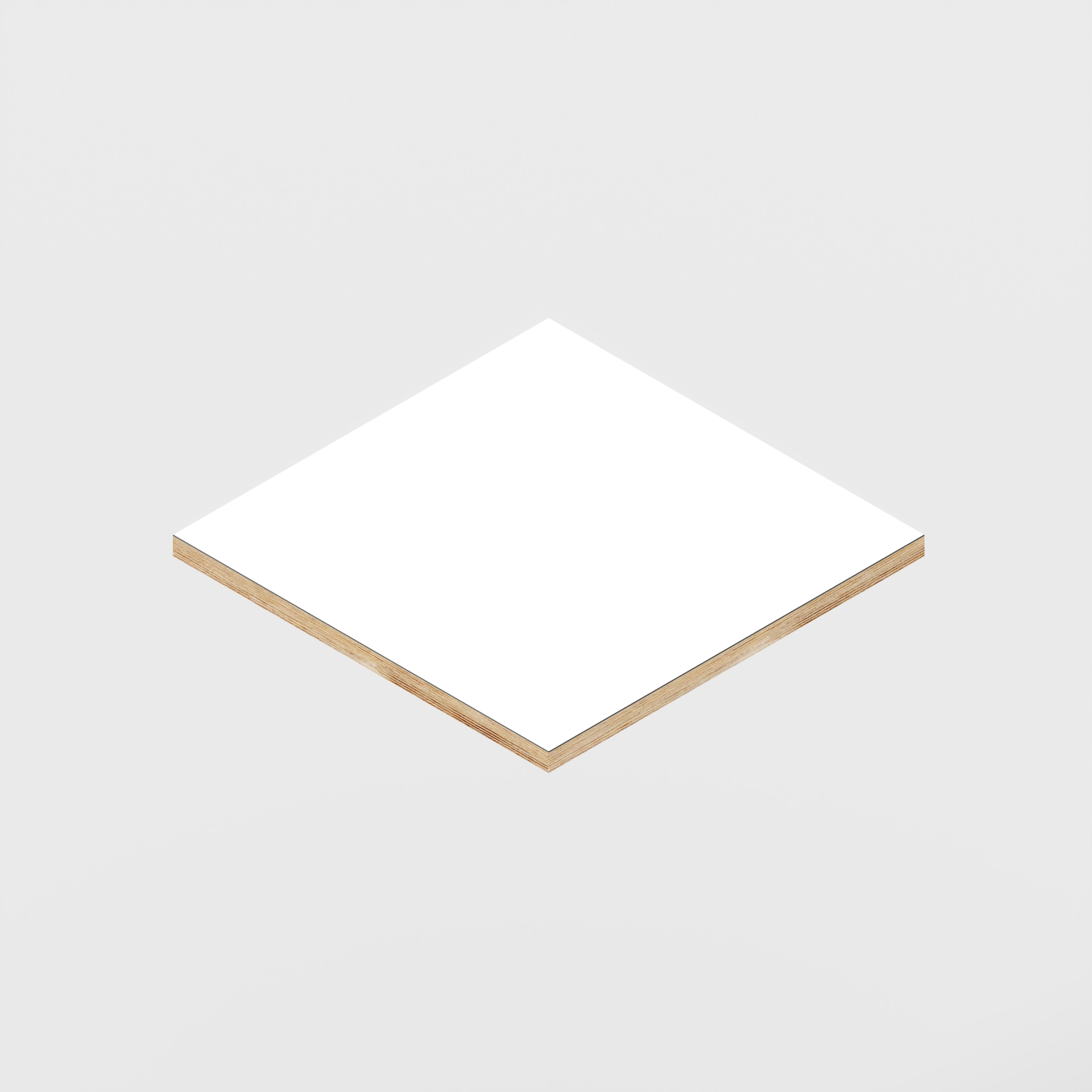 Plywood Tabletop - Formica White - 500(w) x 500(d) - 24mm