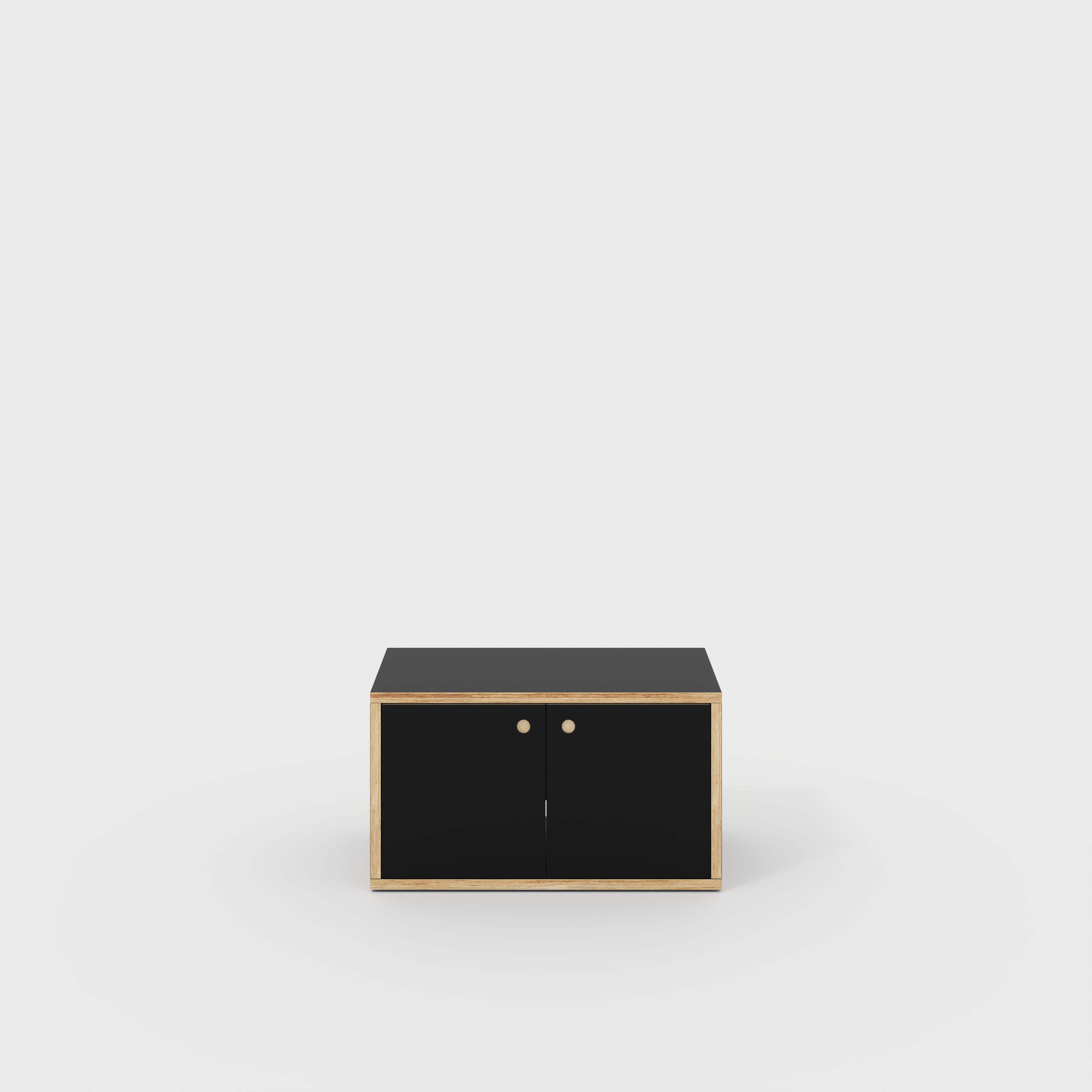 Plywood Storage with Doors - Formica Diamond Black - 800(w) x 400(d) x 450(h)