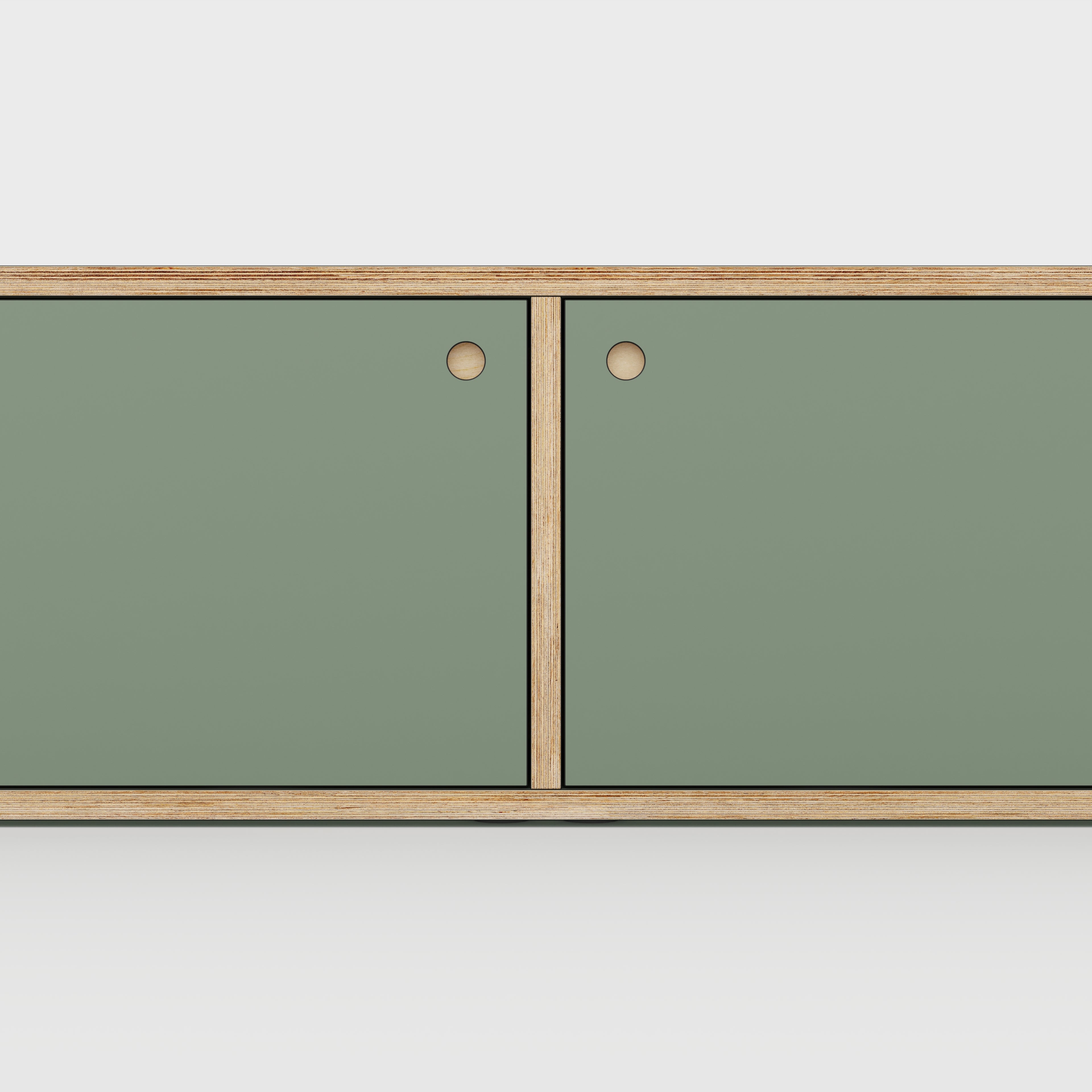 Plywood Storage with Doors - Formica Green Slate - 800(w) x 400(d) x 450(h)