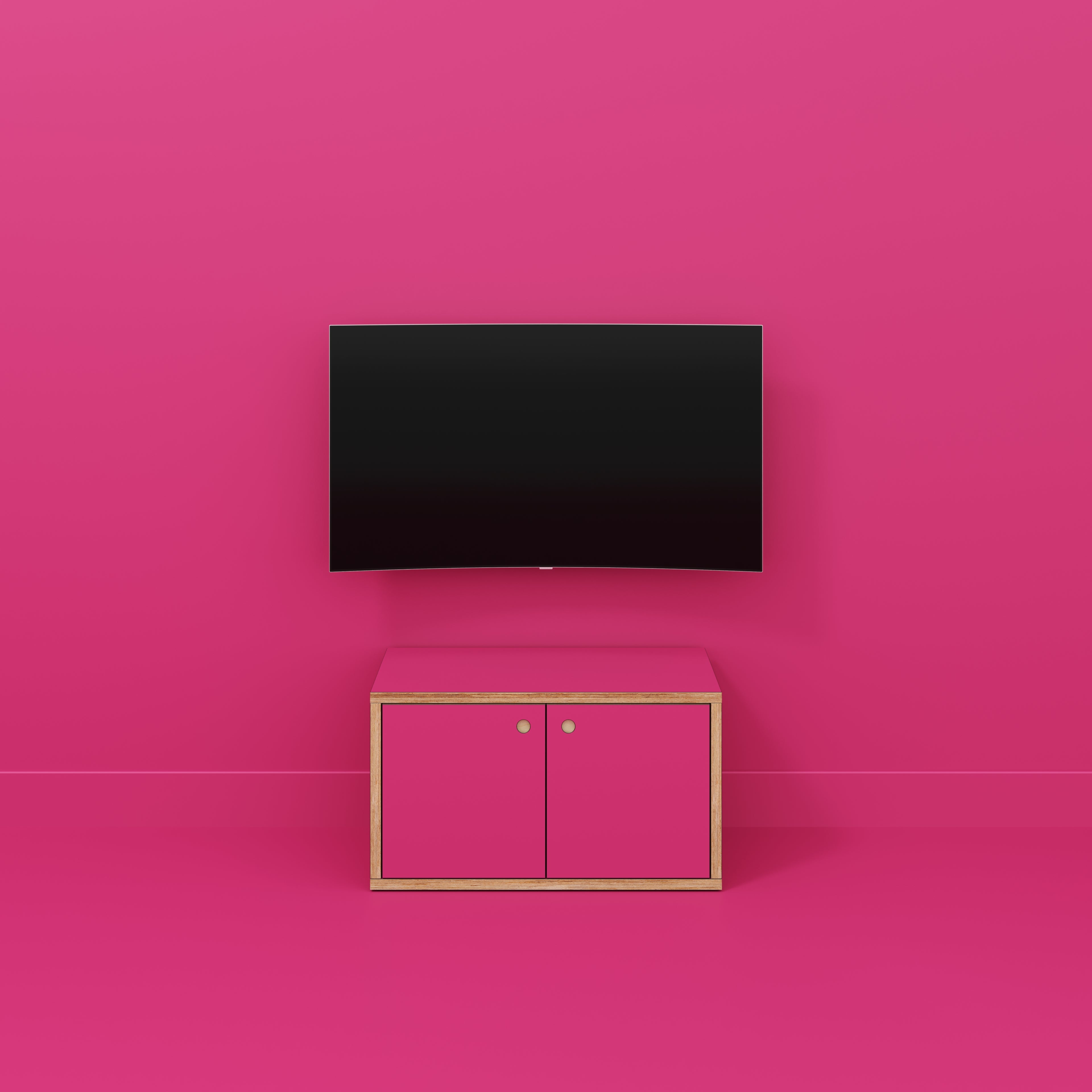 Plywood Storage with Doors - Formica Juicy Pink - 800(w) x 400(d) x 450(h)