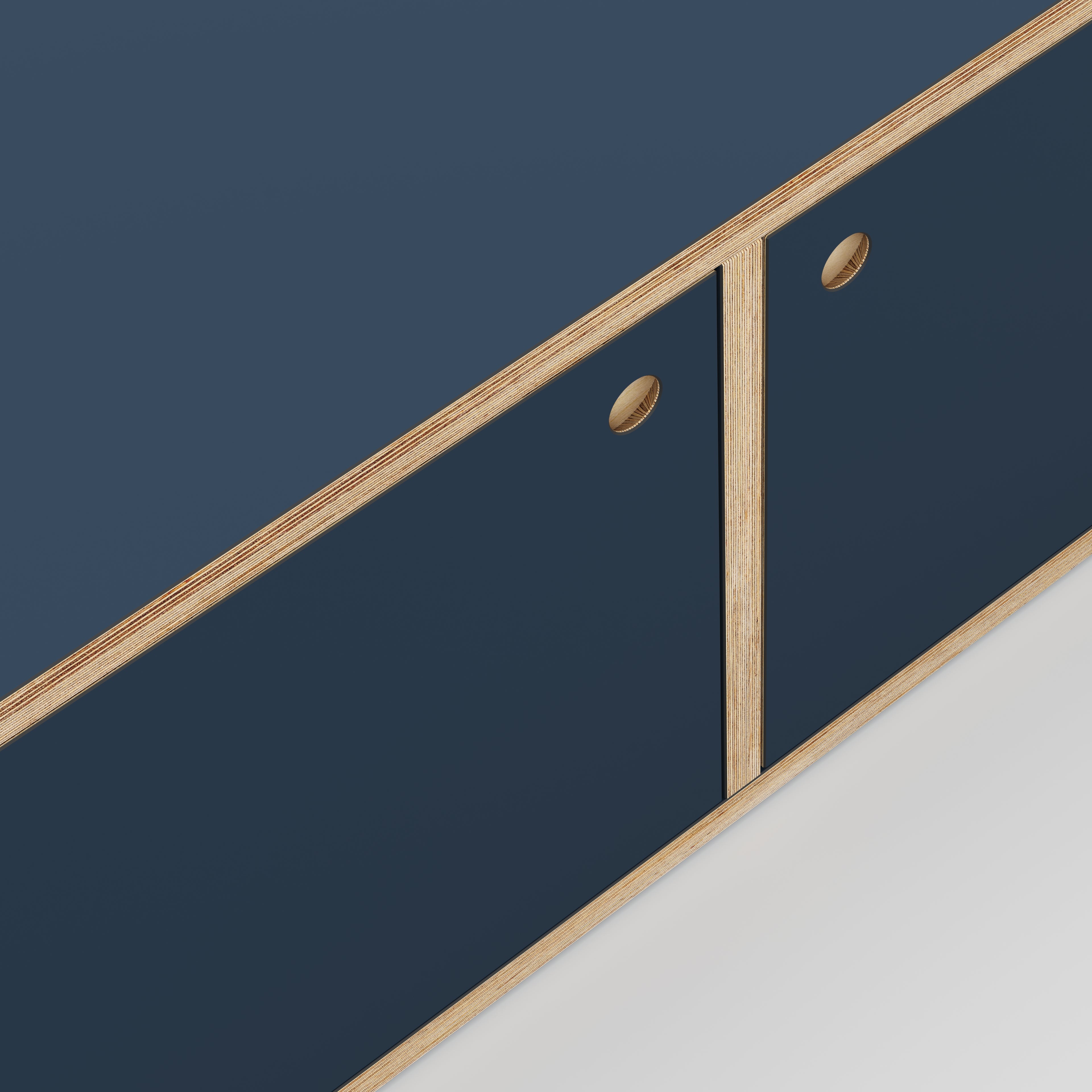 Plywood Storage with Doors - Formica Night Sea Blue - 800(w) x 400(d) x 450(h)