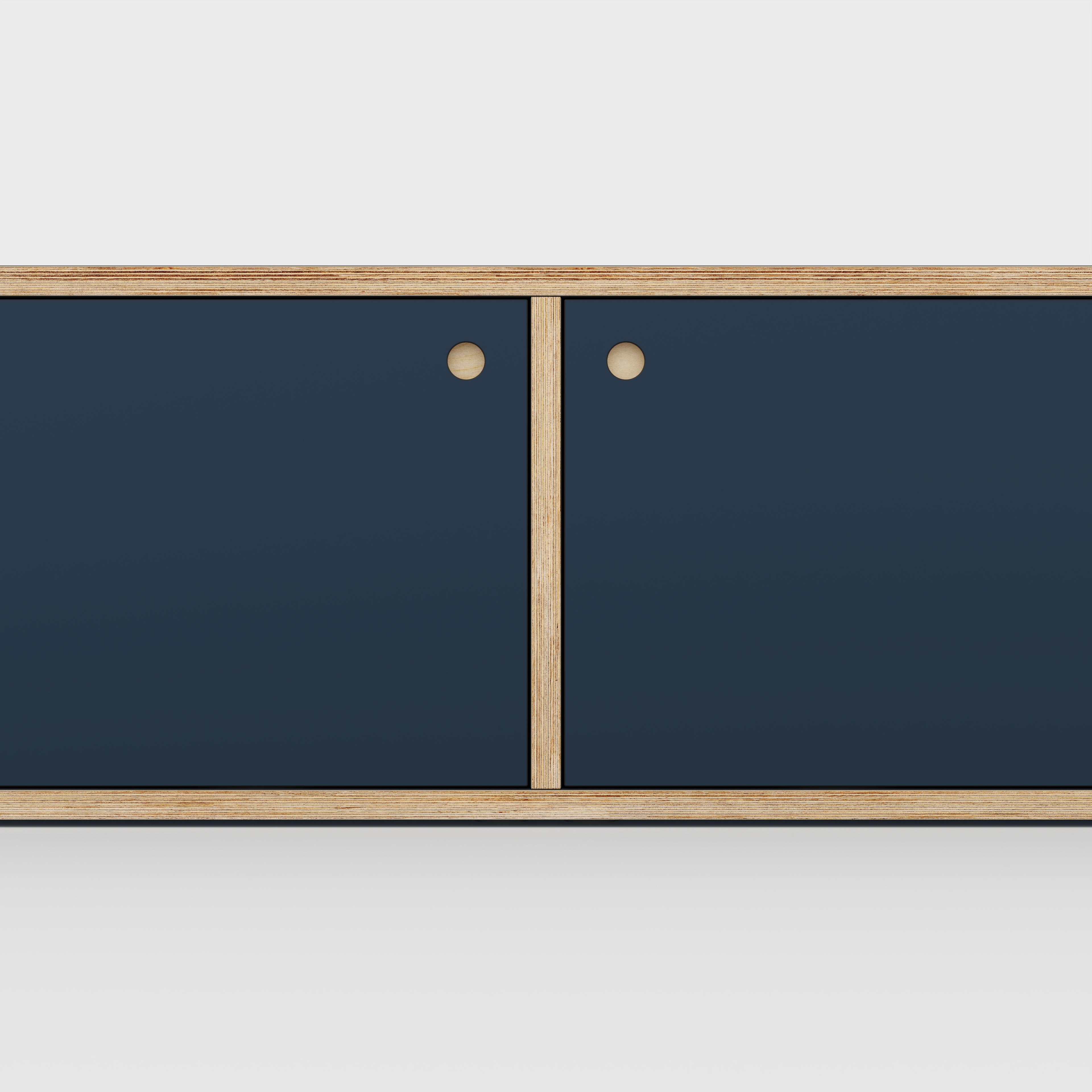 Plywood Storage with Doors - Formica Night Sea Blue - 800(w) x 400(d) x 450(h)